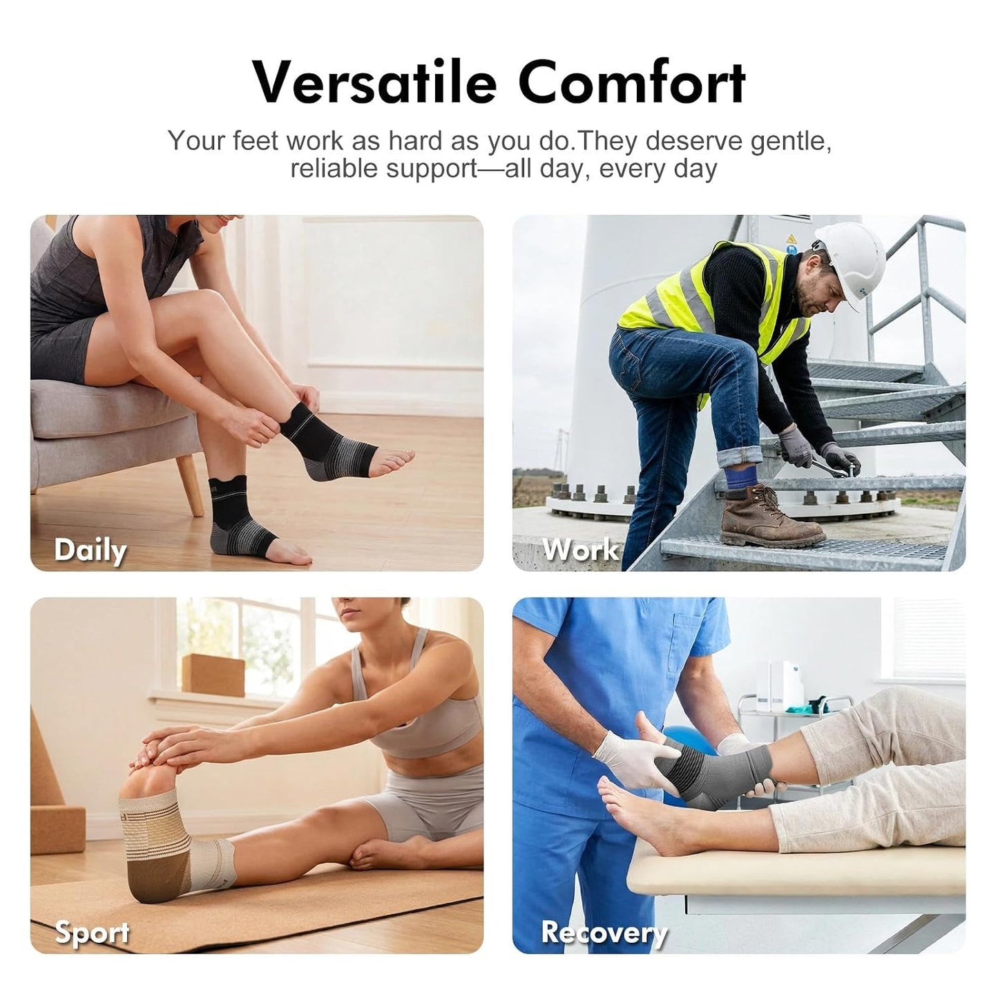 Plantar Fasciitis Socks for Men and Women with Arch Support and Compression