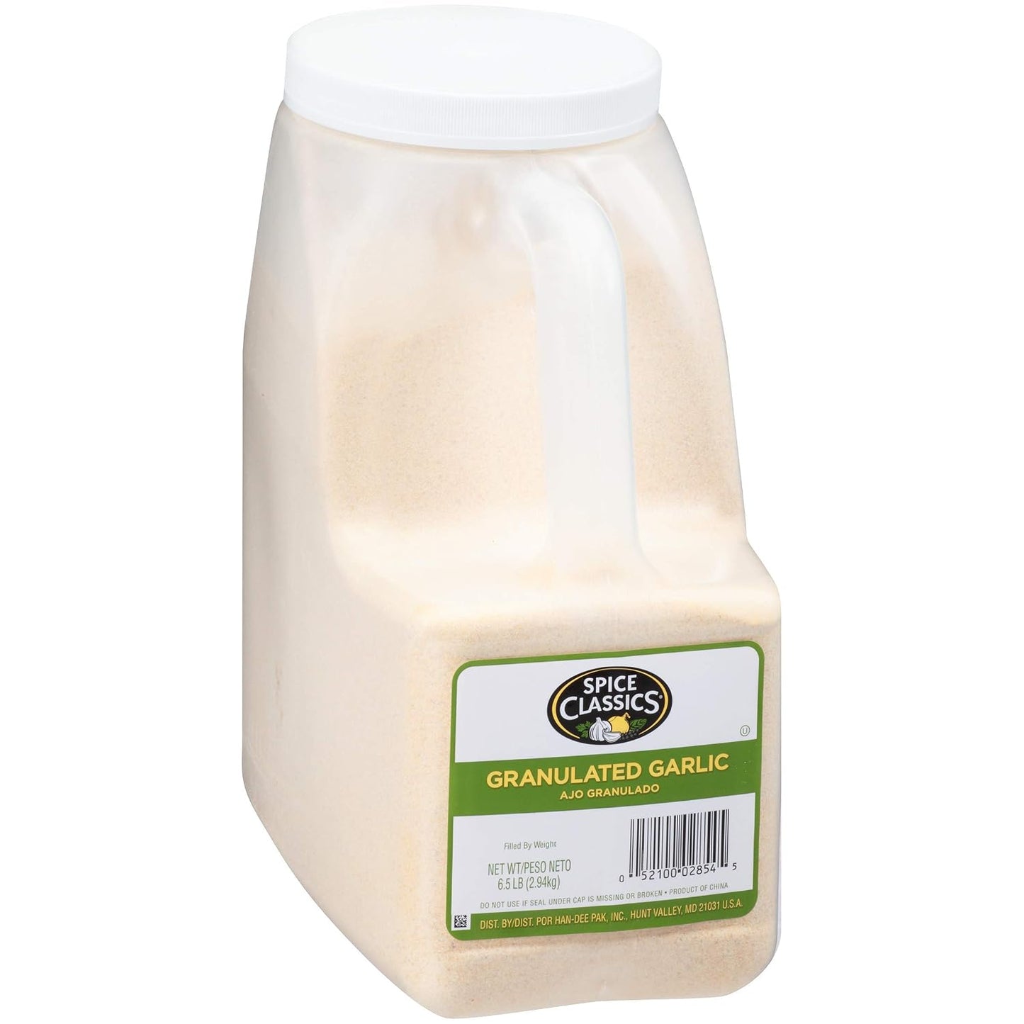 Spice Classics Granulated Garlic 25 oz - 1 Container of Kosher Garlic Powder Seasoning with Robust Flavor