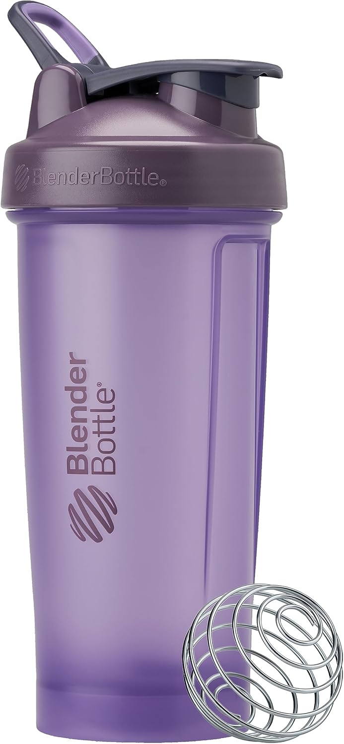 BlenderBottle Classic V2 Shaker Bottle, 20oz, Clear/Black
