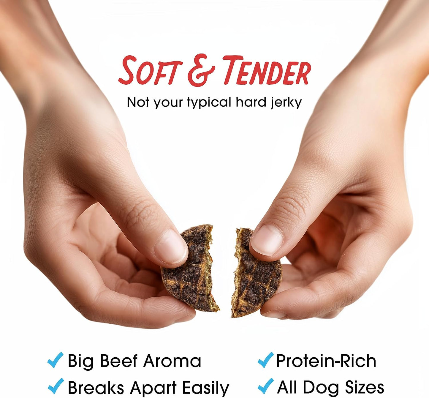 Farmland Traditions Beef Jerky Dog with 3 Ingredients and No Fillers