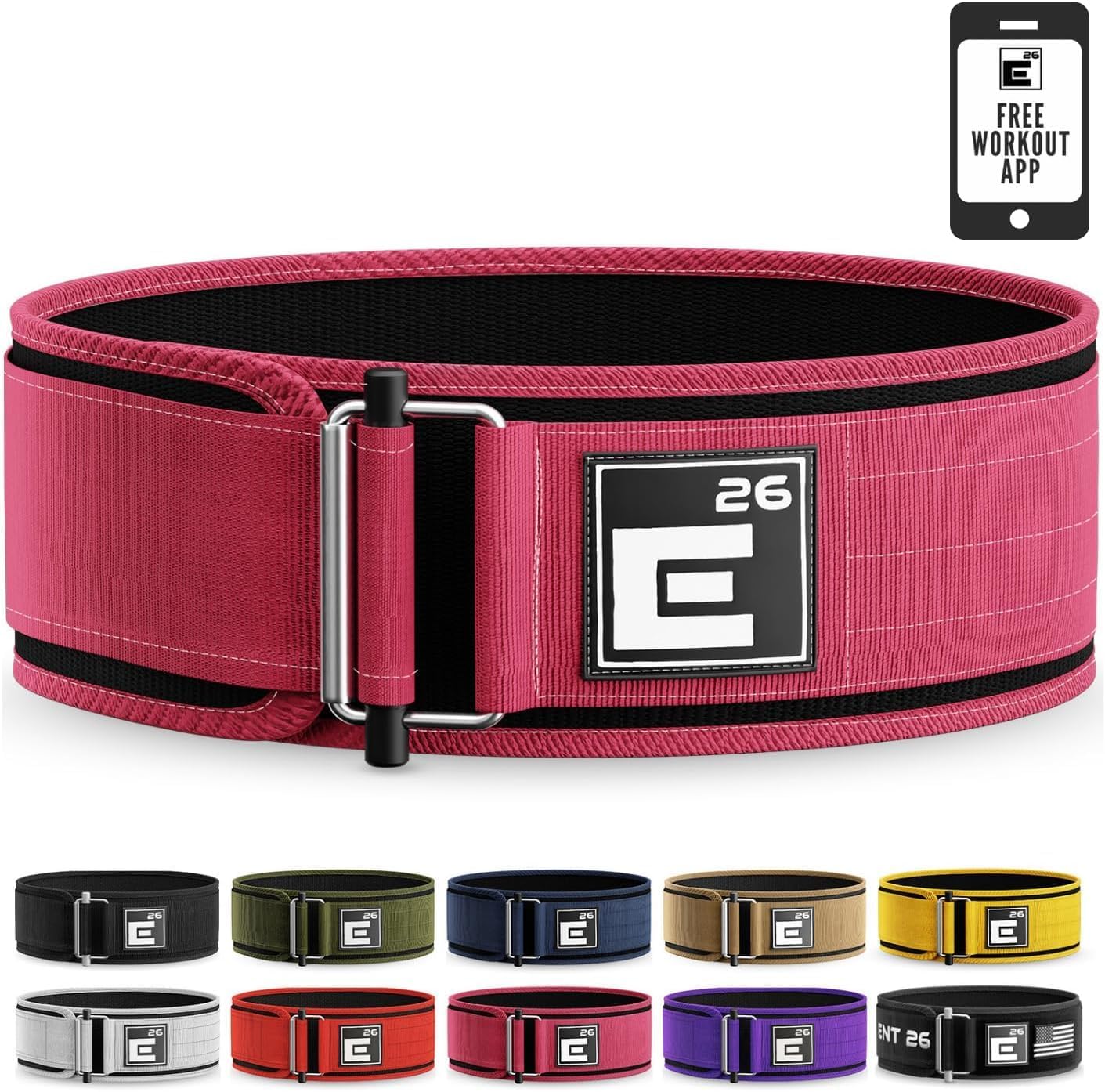 Element 26 Self-Locking Weight Lifting Belt - Premium Weightlifting Support for Functional Fitness