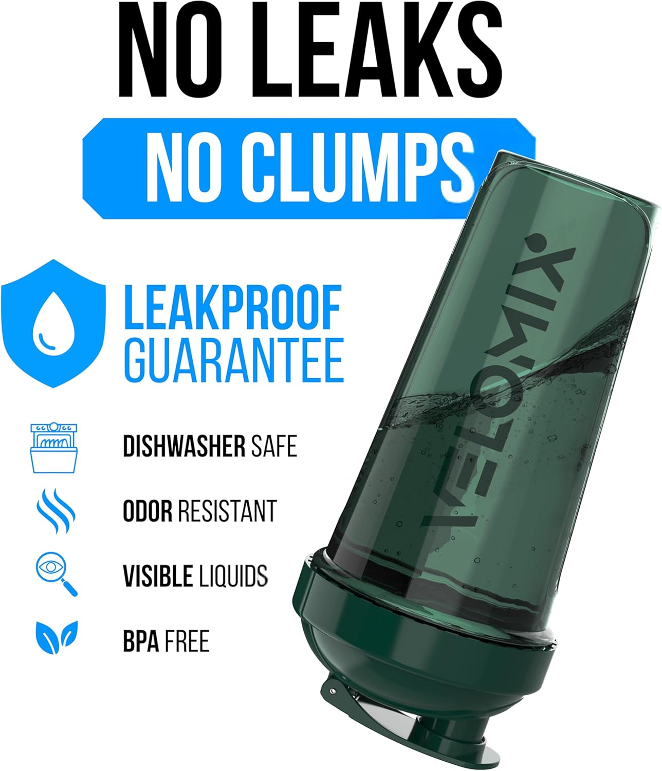 VELOMIX 28 oz Protein Shaker Bottle - 6 Pack, Earth Tones
