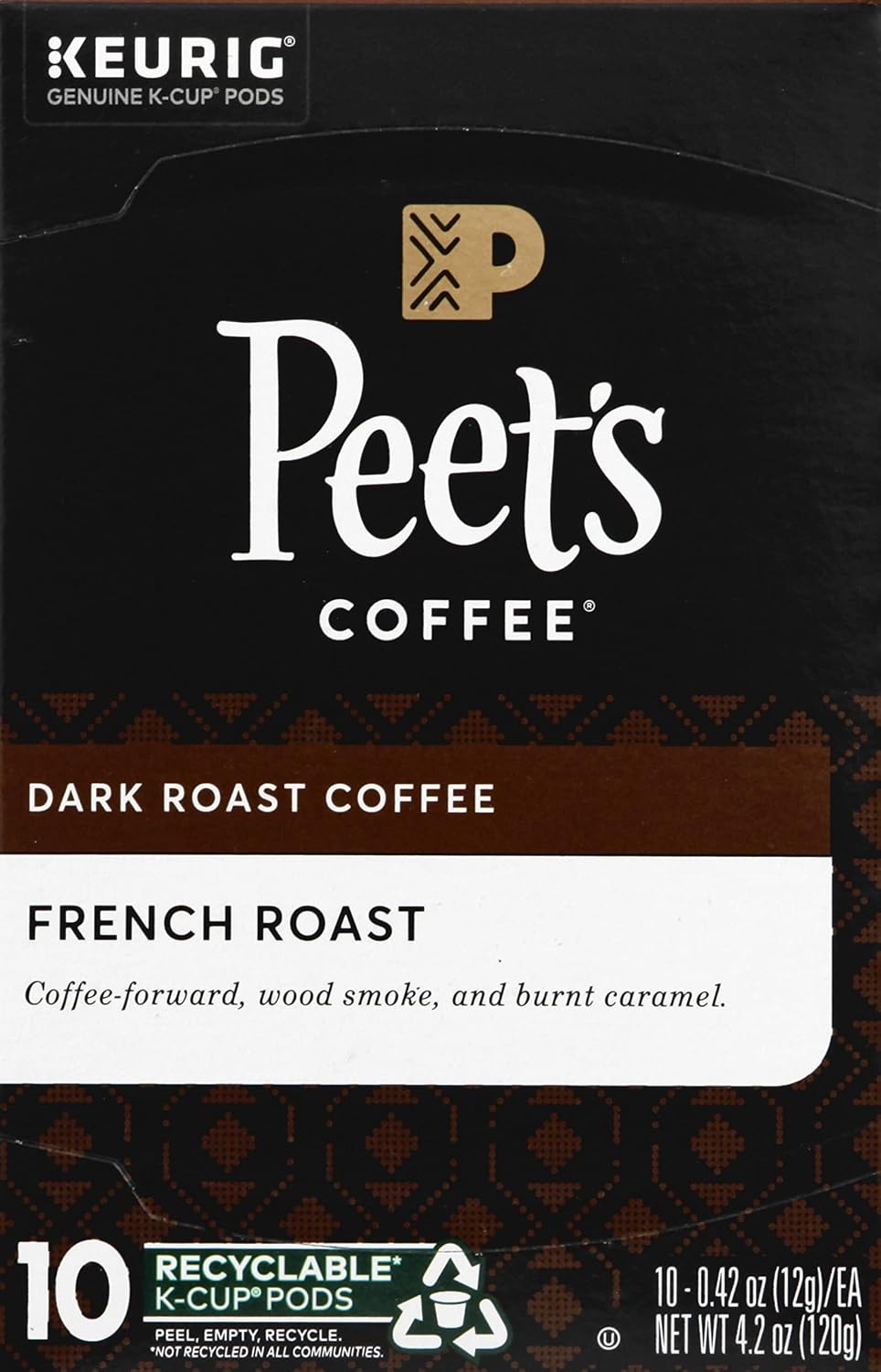 Peet's Coffee Dark Roast Keurig K-Cup Pods 100% Arabica Coffee 75 Count