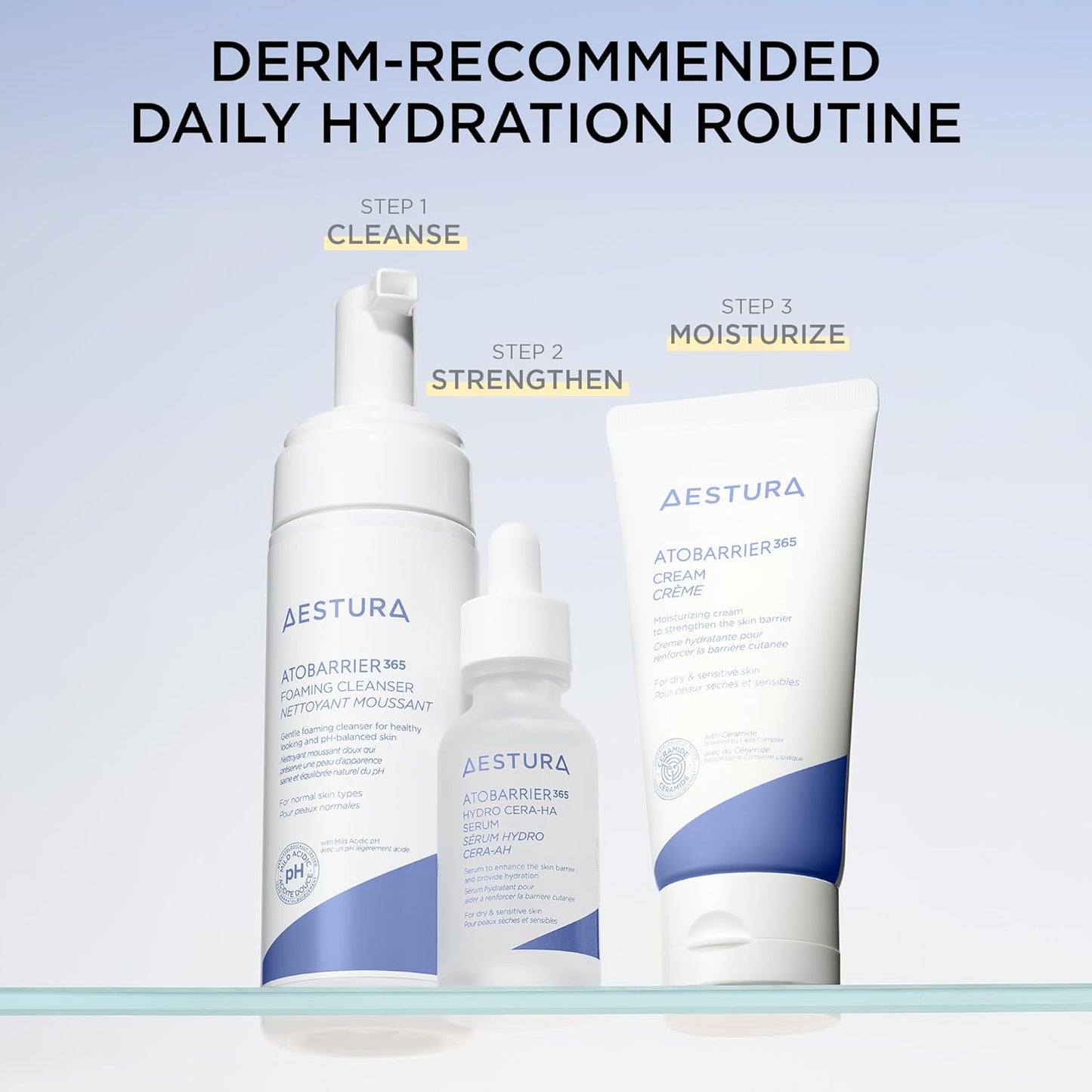 AESTURA ATOBARRIER365 Cream with Ceramides, Korean Face Moisturizer for Barrier Repair | 120H lasting Hydration, Ceramide Capsules, Dry & Sensitive Skin, Non-comedogenic, 80 mL / 2.70 fl.oz.
