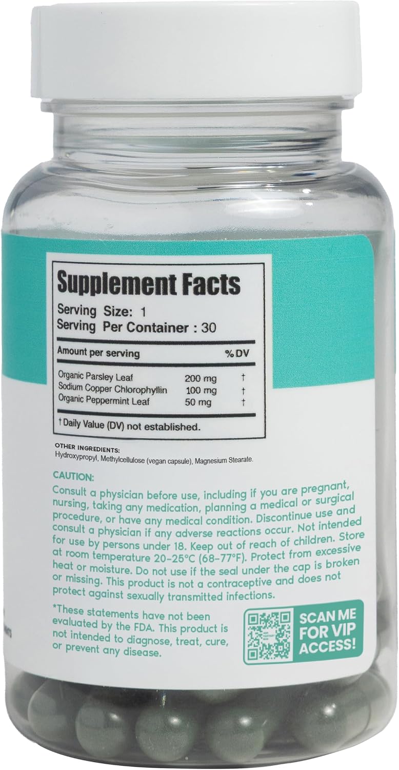 Her Fantasy Box | Body Magic | Chlorophyll Capsules - 30 Vegan Capsules for Detox, Digestion, Gut Health, Skin Support, and Oily Skin - Natural Energy Booster