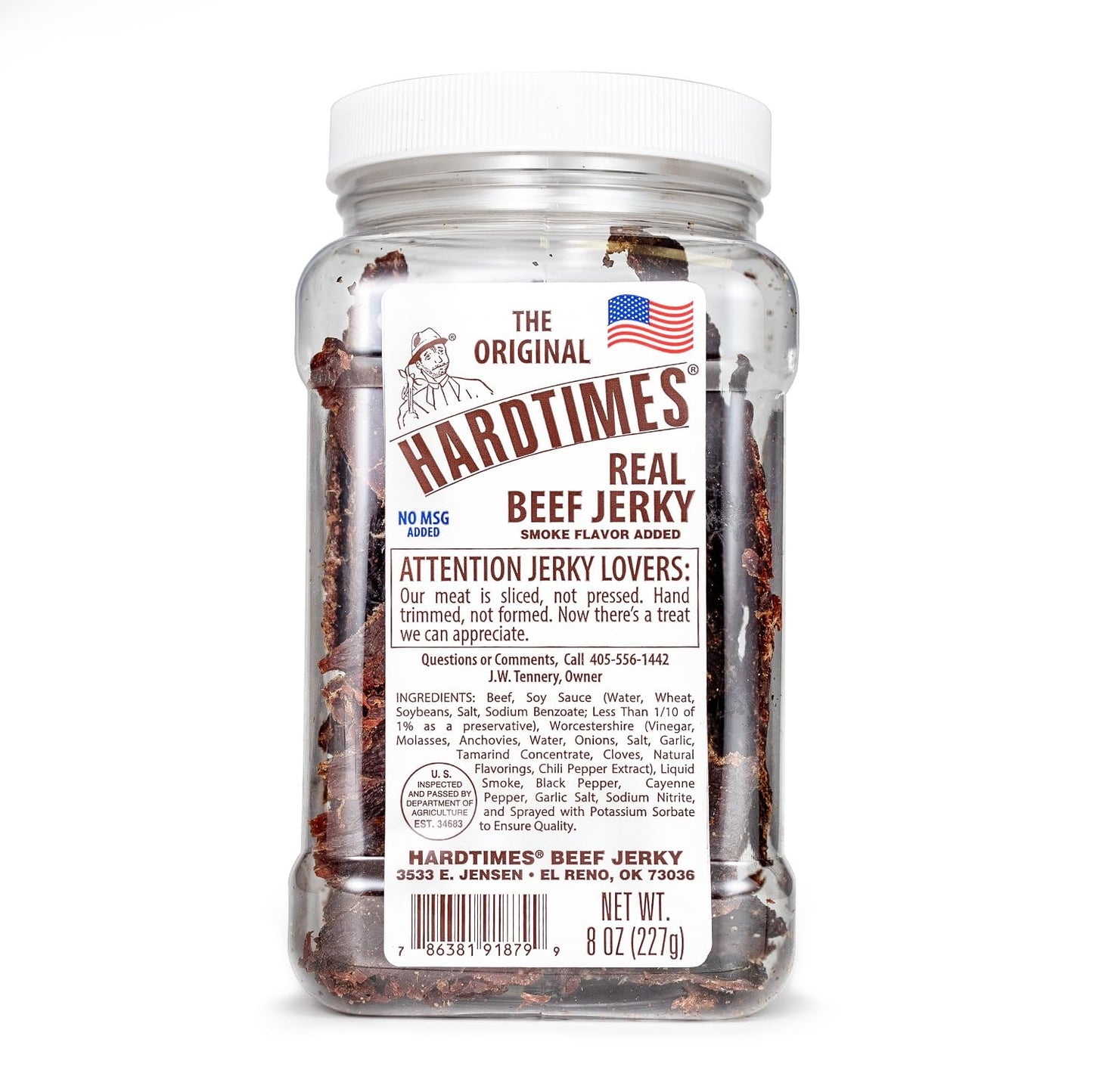 Handcrafted Black Pepper Beef Jerky 8 oz Jar