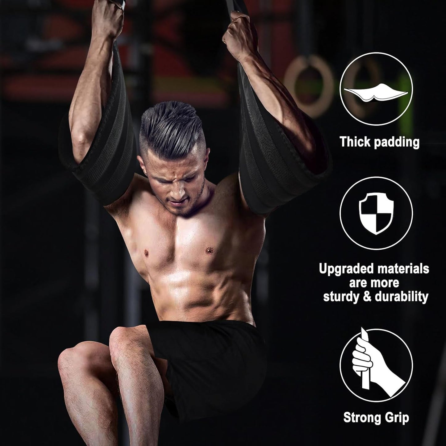 Ab Straps for Pull Up Bar: Hanging Abdominal Sling Straps for Arm Workouts