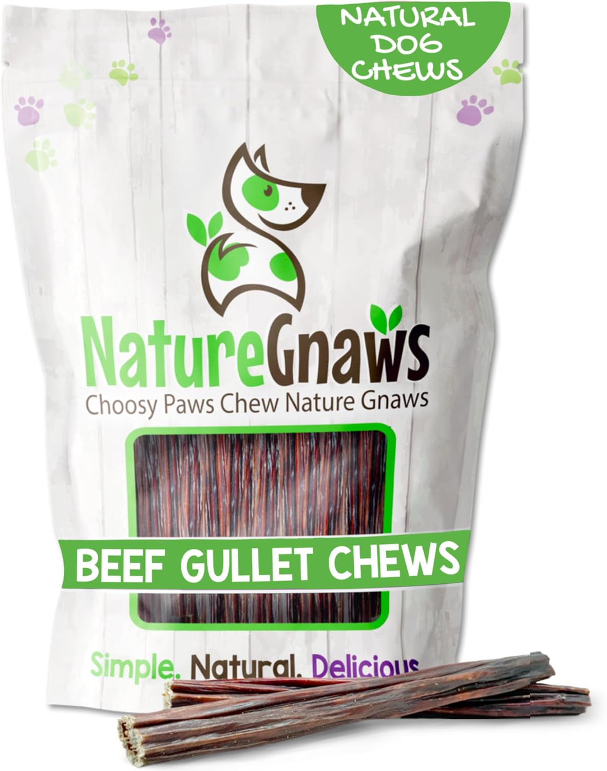 Beef Gullet Springs for Dogs 7-8 inches, 6 Count, Rawhide Free