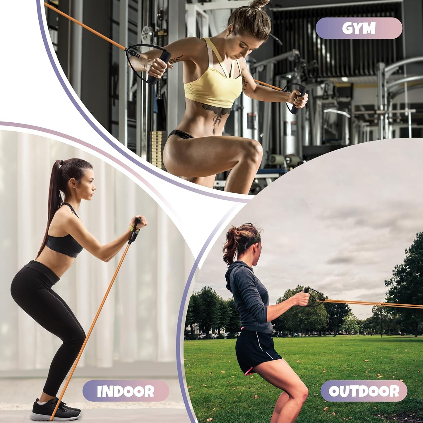 RitFit Single Resistance Exercise Band with Foam Handles - Ideal for Therapy, Strength Training