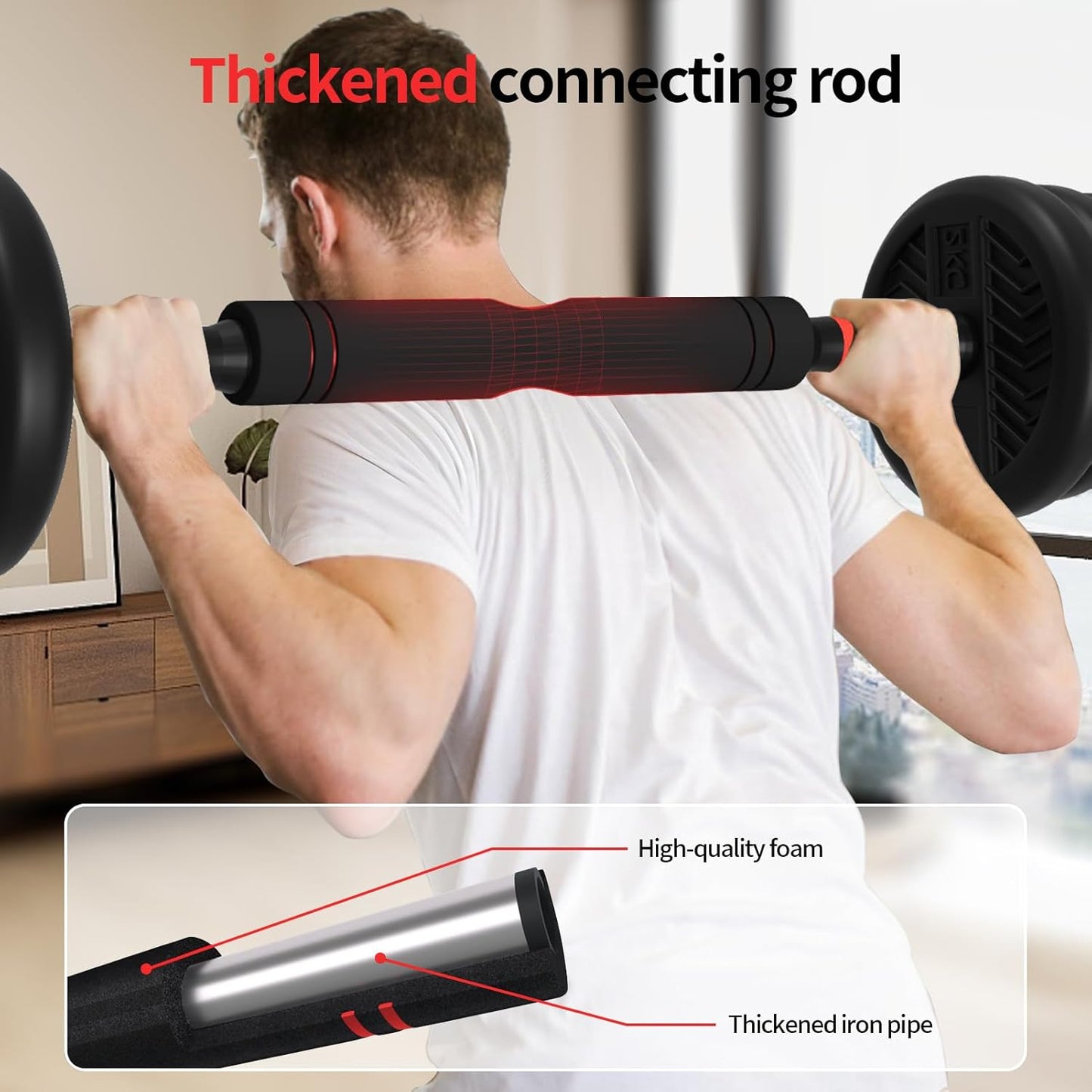 Adjustable Dumbbell Set: 20/30/40/60/80lbs Weights for Home Gym Workouts