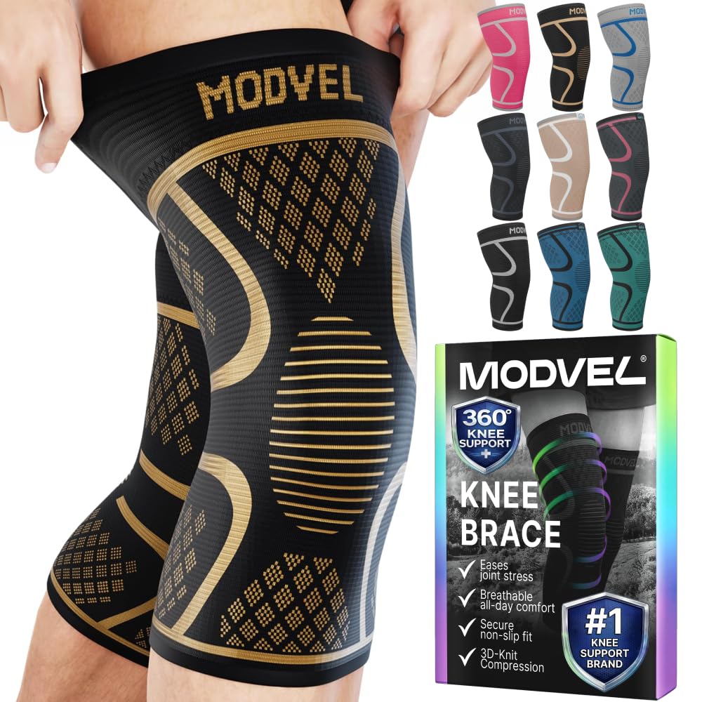 Modvel 2 Pack Knee Brace for Women and Men - Knee Support