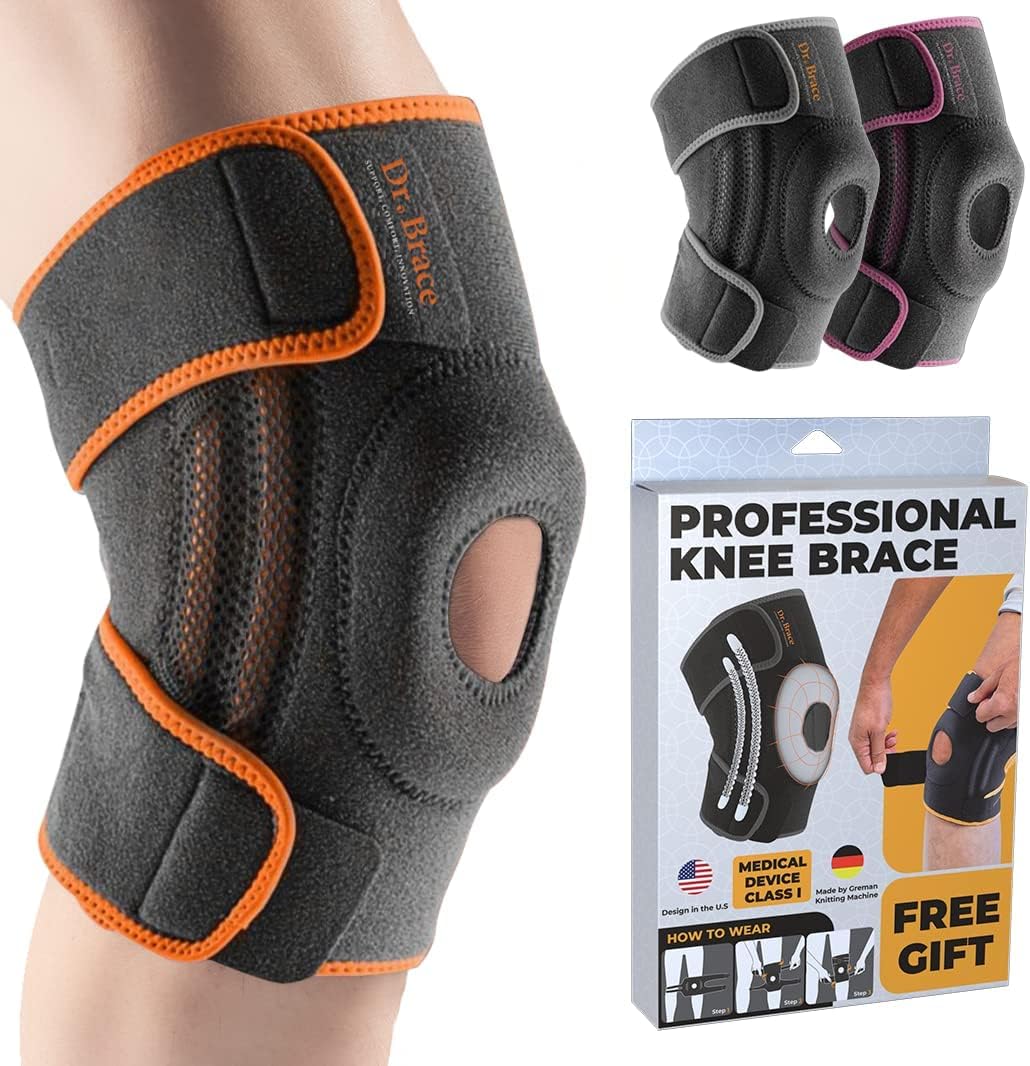 DR. BRACE ELITE Knee Brace with Side Stabilizers for Maximum Support