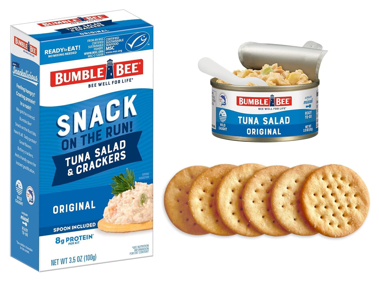 Bumble Bee Snack On The Run! Protein Pack with Original Tuna Salad and Crackers