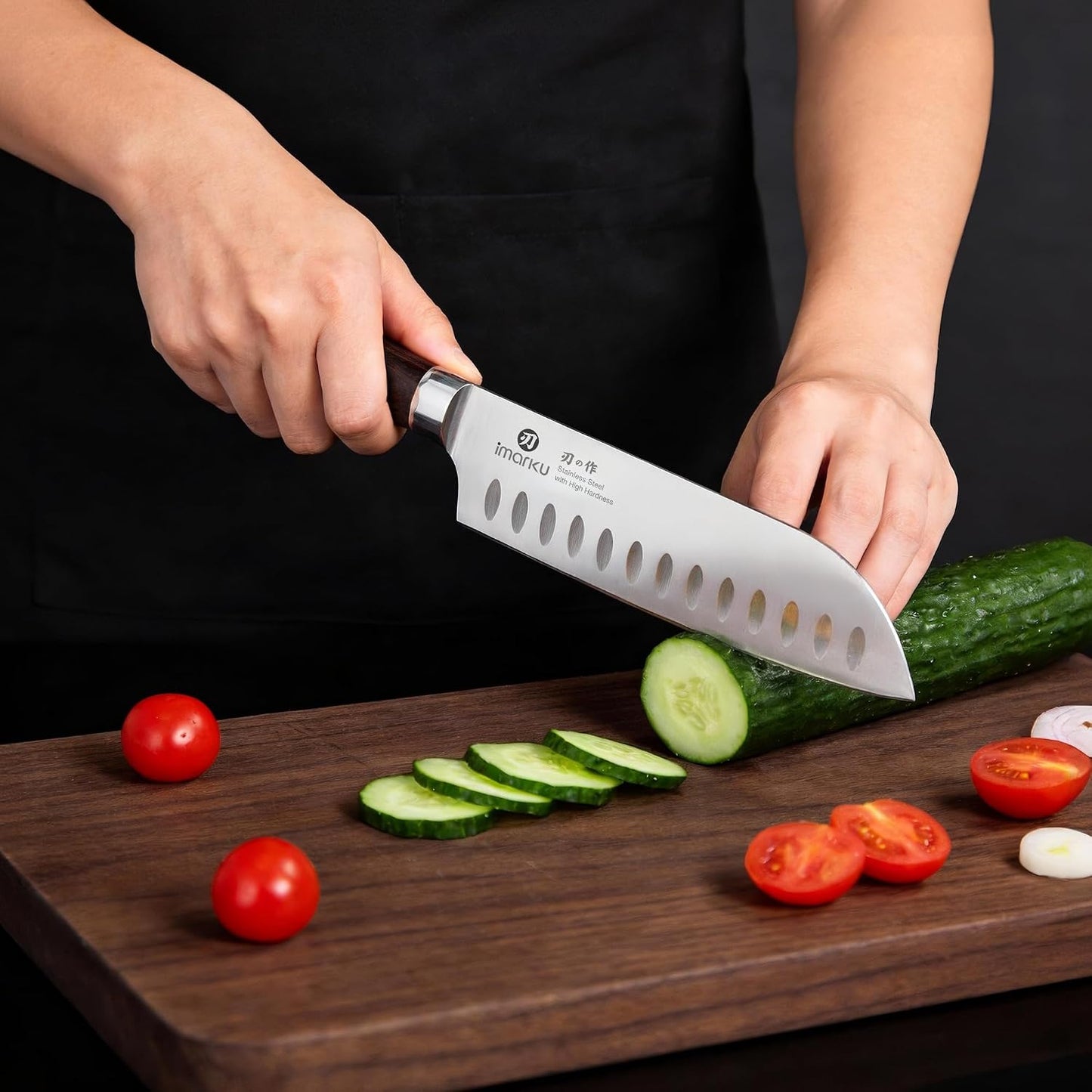 imarku Santoku Knife 7 Inch with Sharp Japanese High Carbon Stainless Steel | Ultra Sharp Chef Knife, Kitchen Gadgets 2026, Apartment Essentials with This Kitchen Knife, Unique Gifts for Women Men