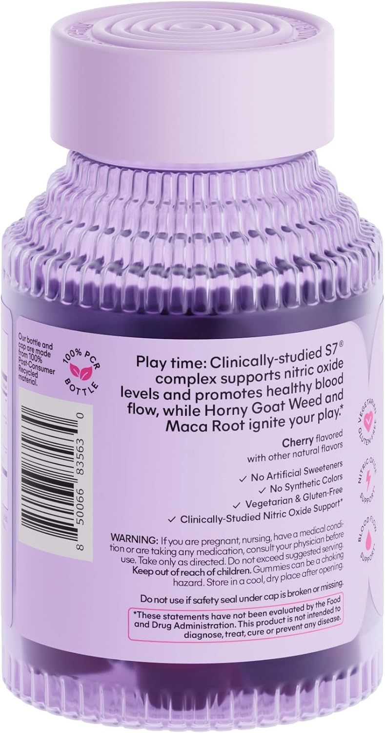 Lemme Play Daily Intimacy Gummies for Women and Men with S7 Nitric Oxide Complex