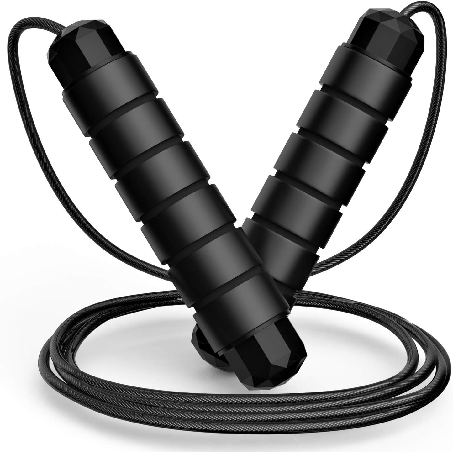 Tangle-Free Adjustable Steel Jump Rope with Ball Bearings