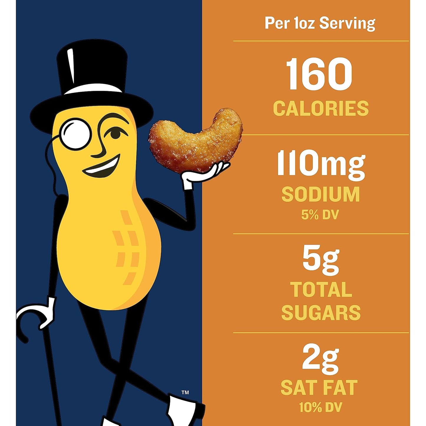 PLANTERS Deluxe Honey Roasted Whole Cashews: Sweet & Salty Snack, Plant-Based Protein, Crunchy Texture, Resealable Canister