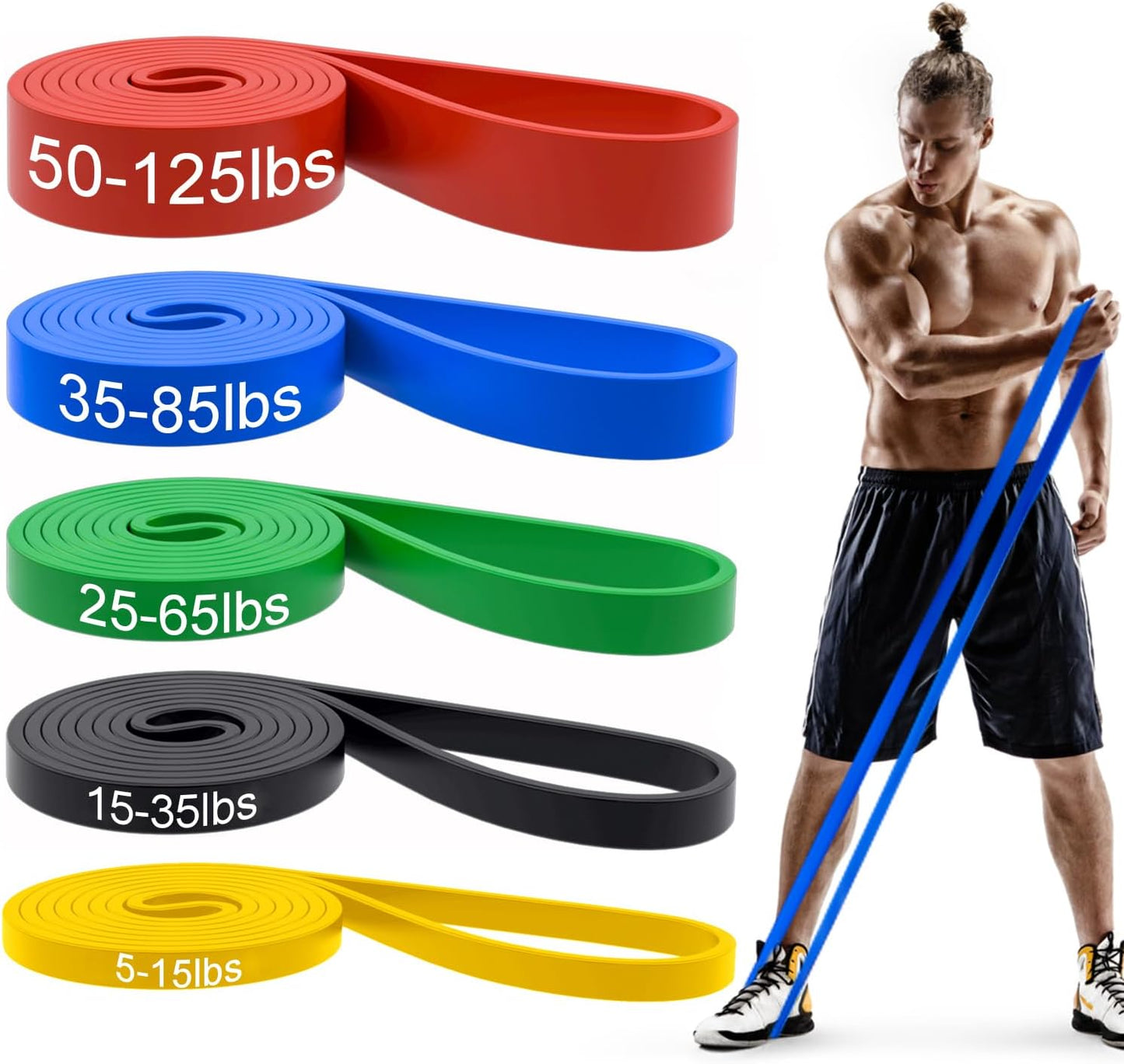 Pull Up Bands, Resistance Bands Set for Men & Women, Exercise Workout Bands