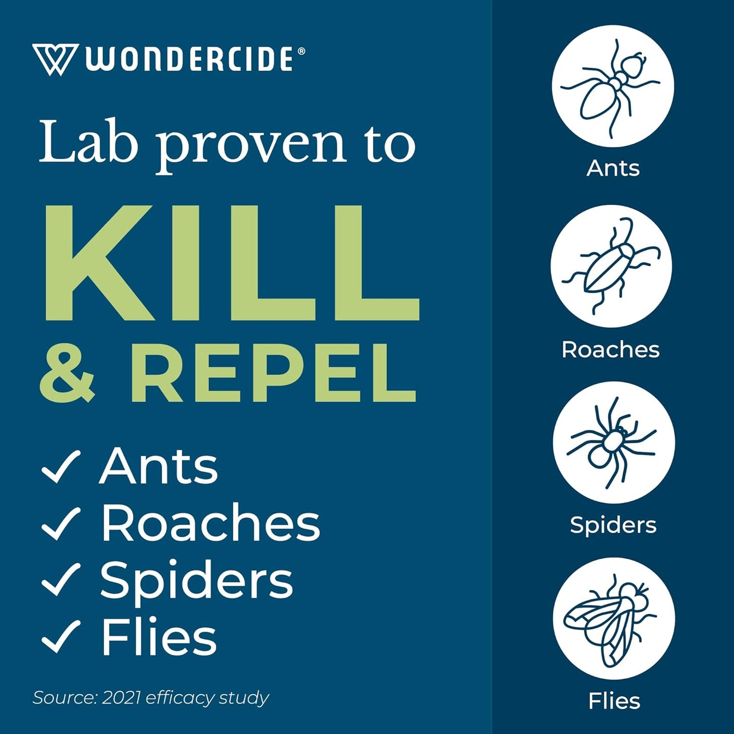 Wondercide - Indoor Pest Control Spray for Home and Kitchen - Ant, Roach, Spider, Fly, Flea, Bug Killer and Insect Repellent - with Natural Essential Oils - Pet and Family Safe — Peppermint 16 oz