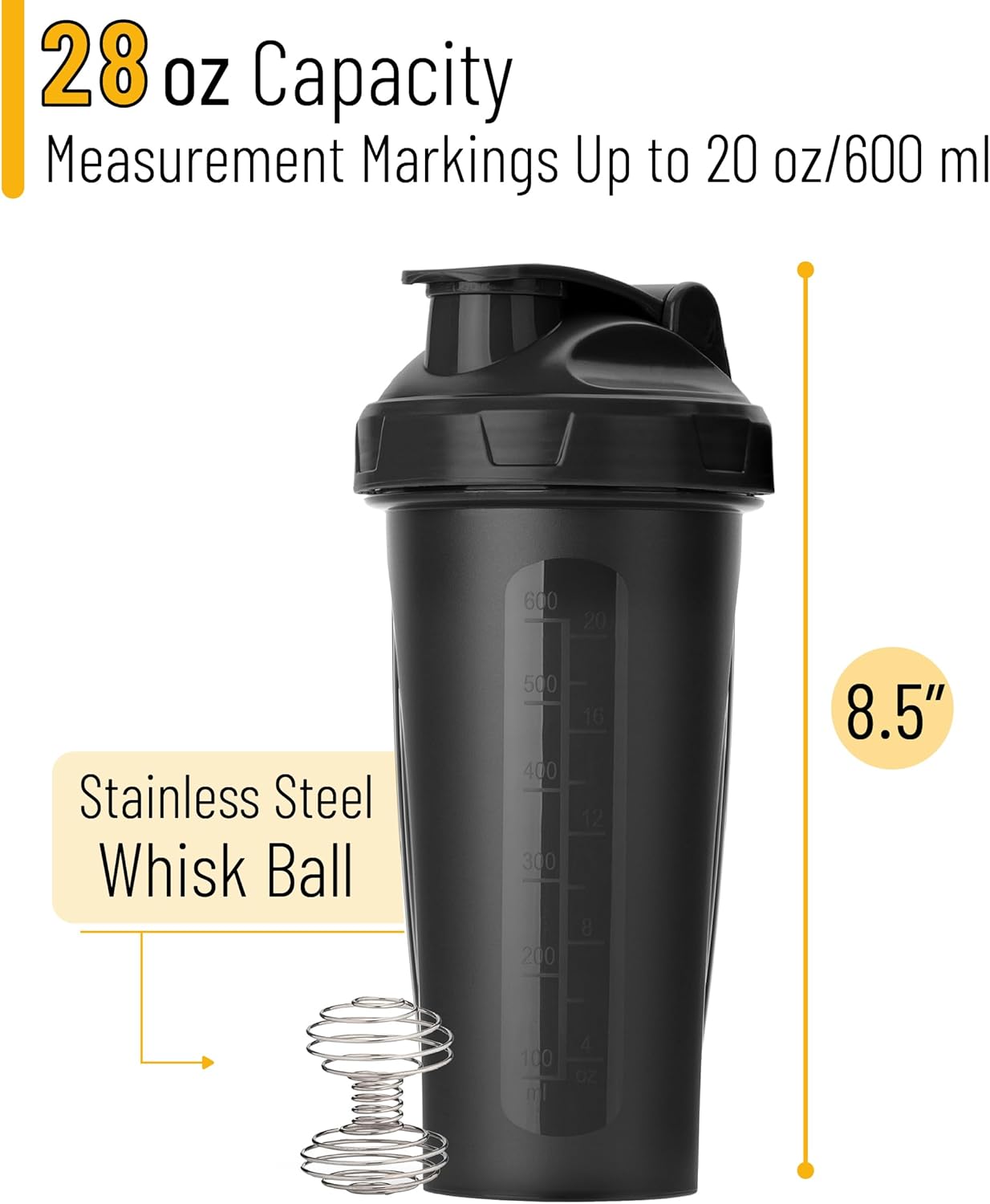 Mr. Pen 28oz Protein Shaker Bottle with Whisk Ball