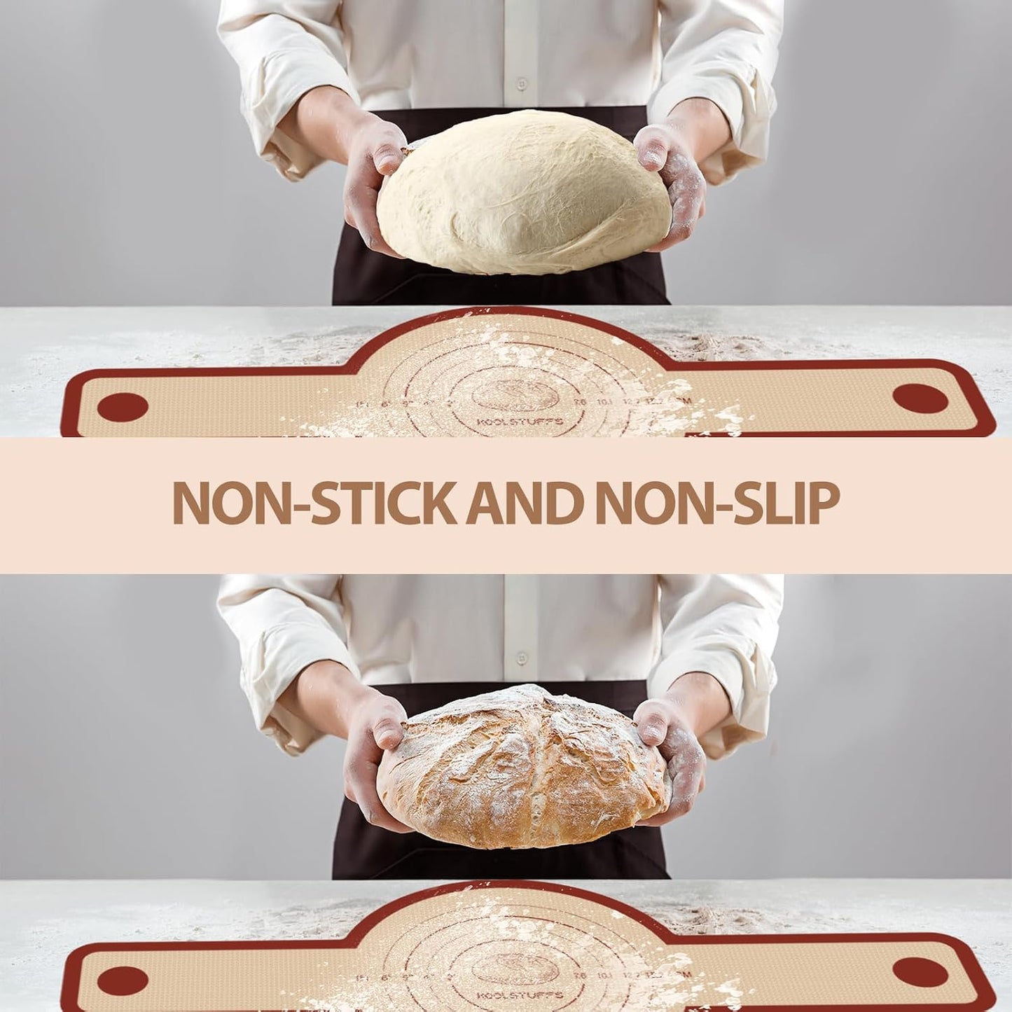 2 PCS Silicone Bread Sling for Dutch Oven, Red | Non-Stick & Reusable Bread Baking Supplies with Extra Long Handles, Easily Transfer Sourdough, Dishwasher Safe, Round