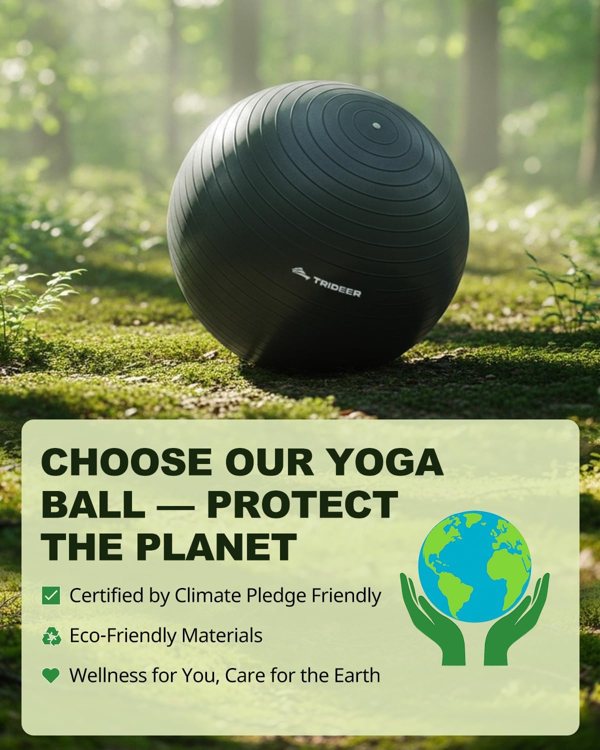 Trideer Exercise Ball for Yoga, Pilates & Fitness - 5 Sizes