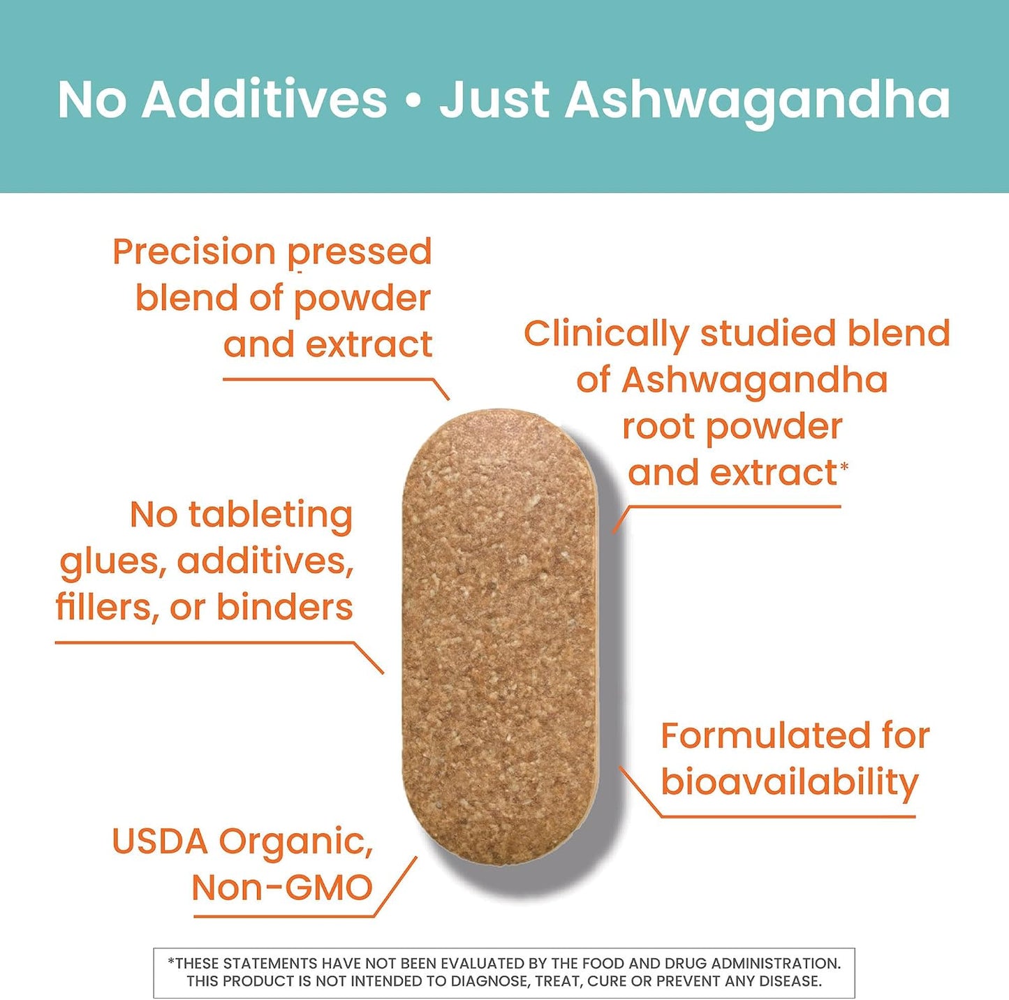 Himalaya Organic Ashwagandha Root, 2 Month Supply - Herbal Adrenal Support Supplements for Stress Relief and Energy Support - USDA Organic, Non-GMO, Vegan, Gluten Free, 670 mg, 60 Caplets
