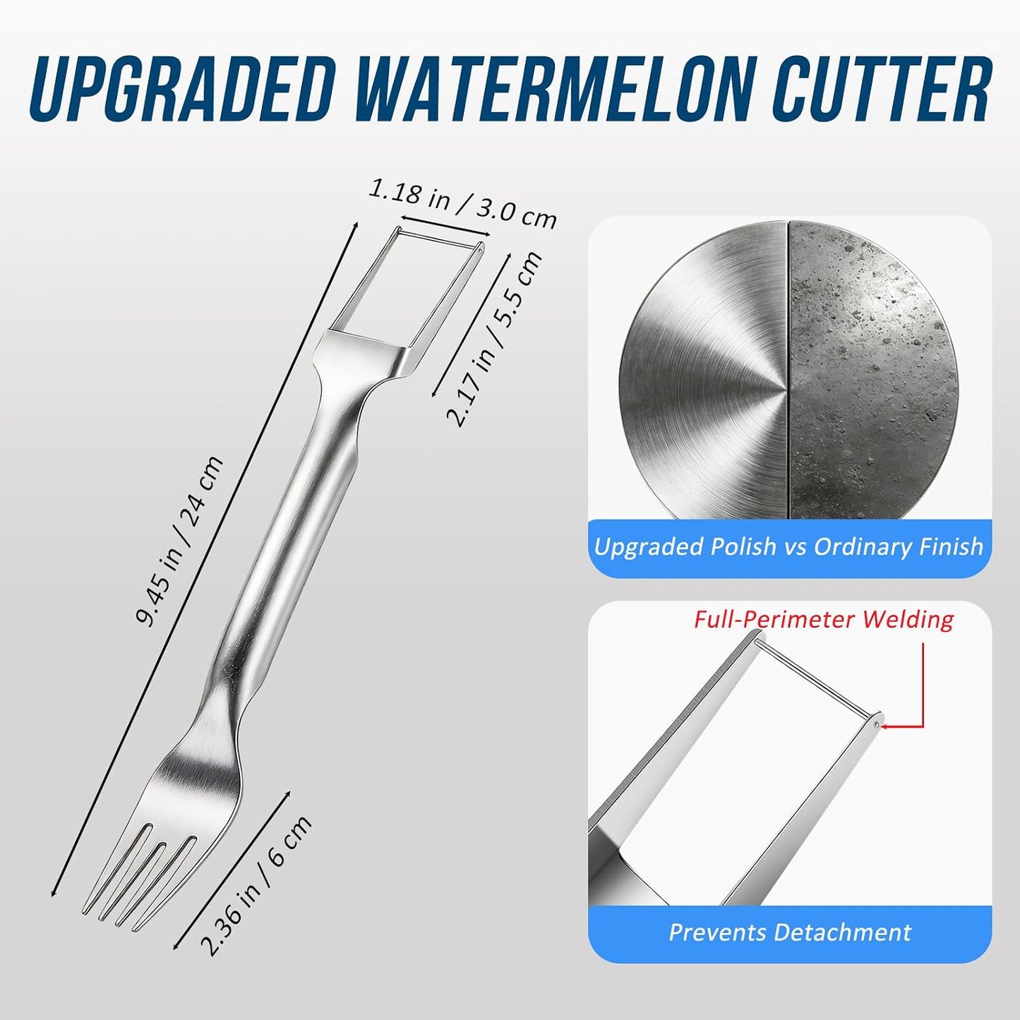 Watermelon Cutter Slicer,2-in-1 Stainless Steel Fruit Fork for Home Kitchen