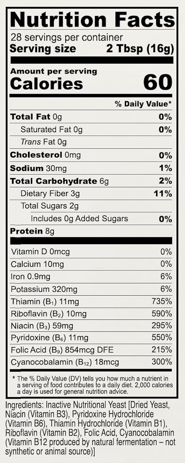 Anthony's Premium Fortified Nutritional Yeast Flakes 1 lb Gluten Free Non GMO Vegan