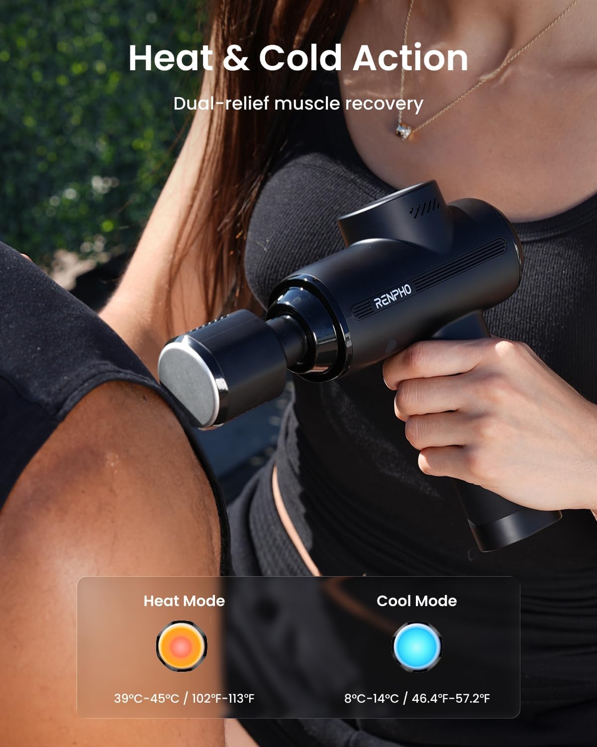 RENPHO Active Thermacool 2 Massage Gun with Heat and Cold Therapy