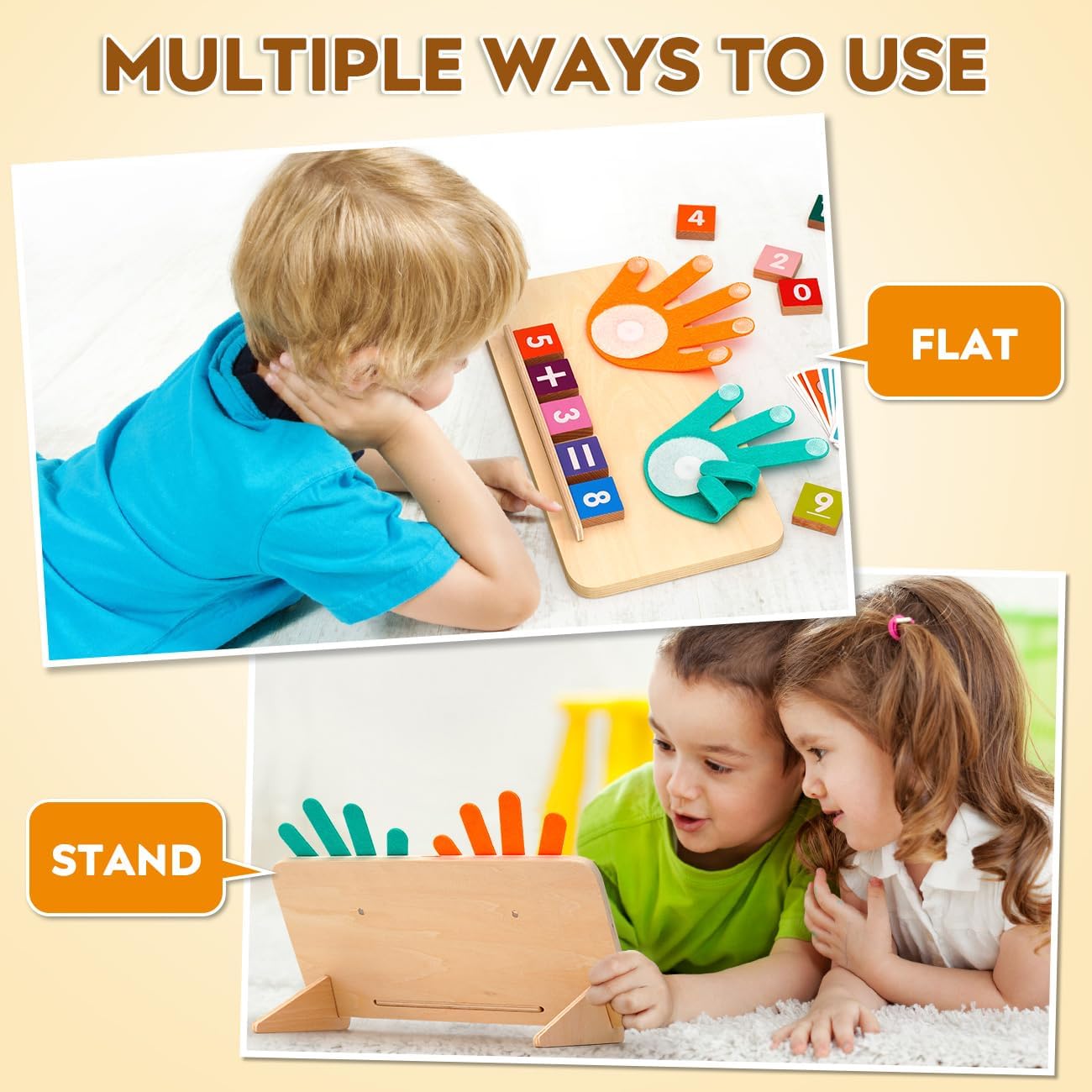 Preschool Learning Toys for Toddlers 2-4, Educational Math Manipulatives Number Counting Blocks for Kids, Montessori Toys for 3-5 Year Old Boys Girls Birthday Gifts