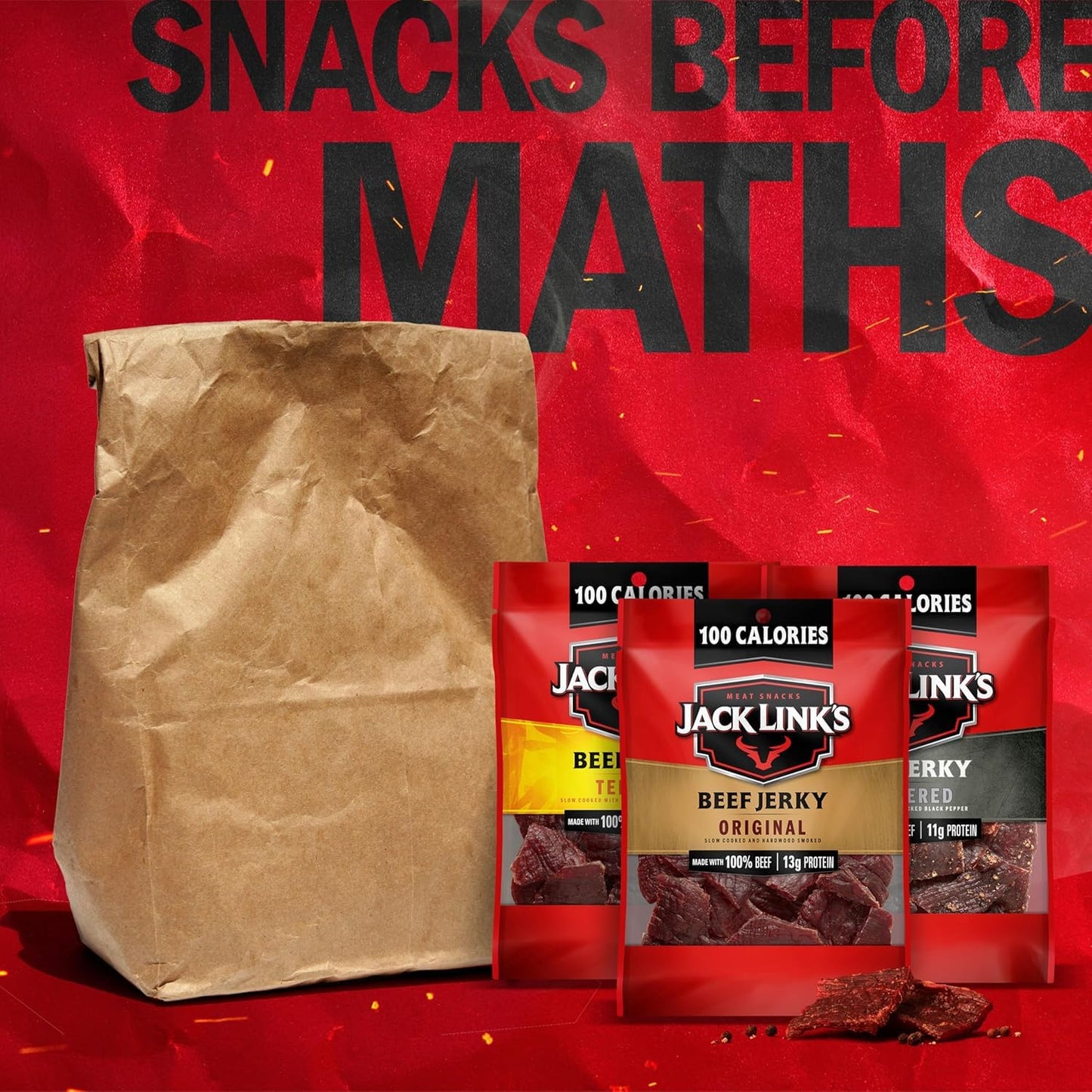 Jack Link's Beef Jerky Variety Pack with 100% Real Beef, 15 Packs, 1.25 oz Bags