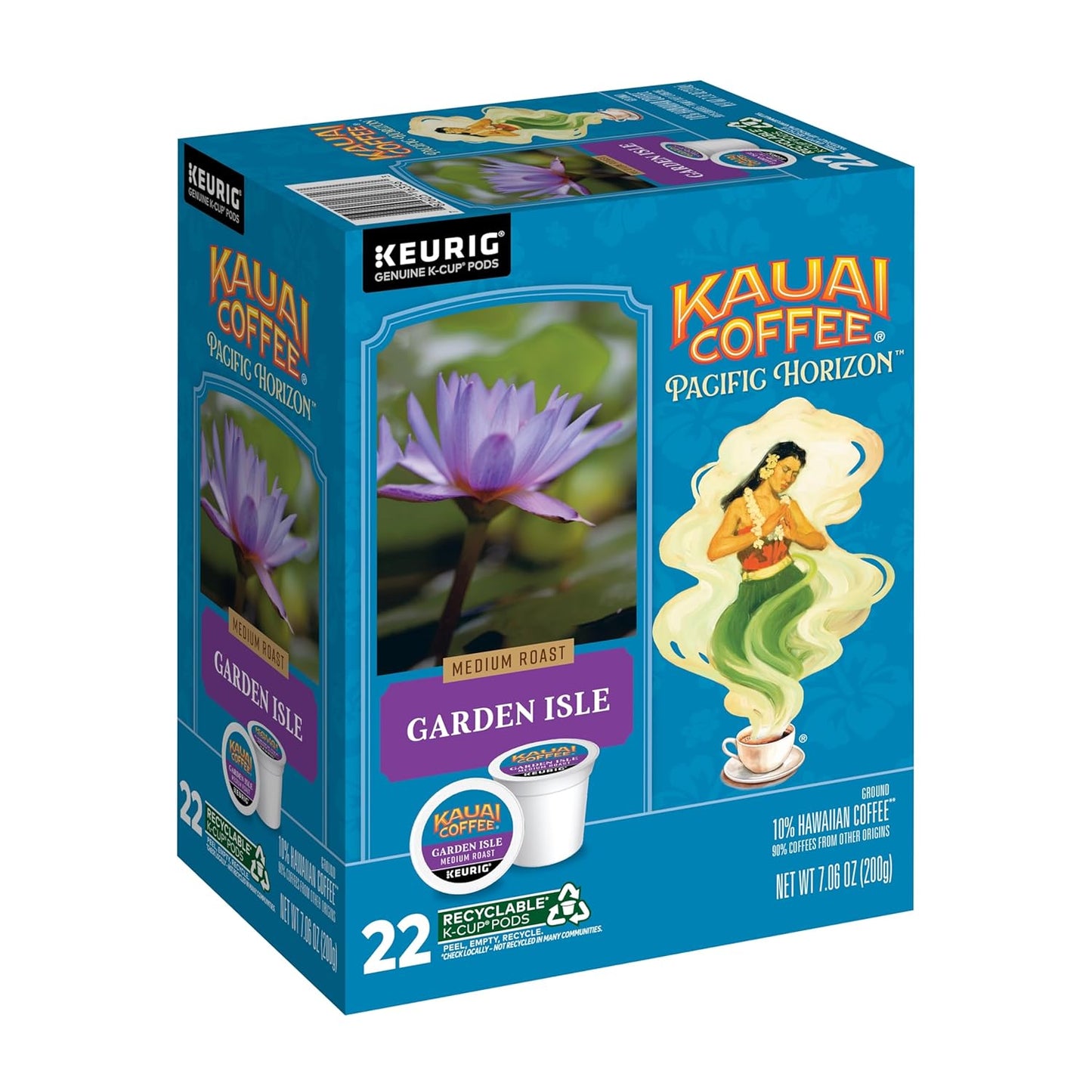 Kauai Coffee K-Cup Pods for Keurig Brewers, Arabica Coffee, Medium Roast, Vanilla Beans with Toasted Macadamia Nuts