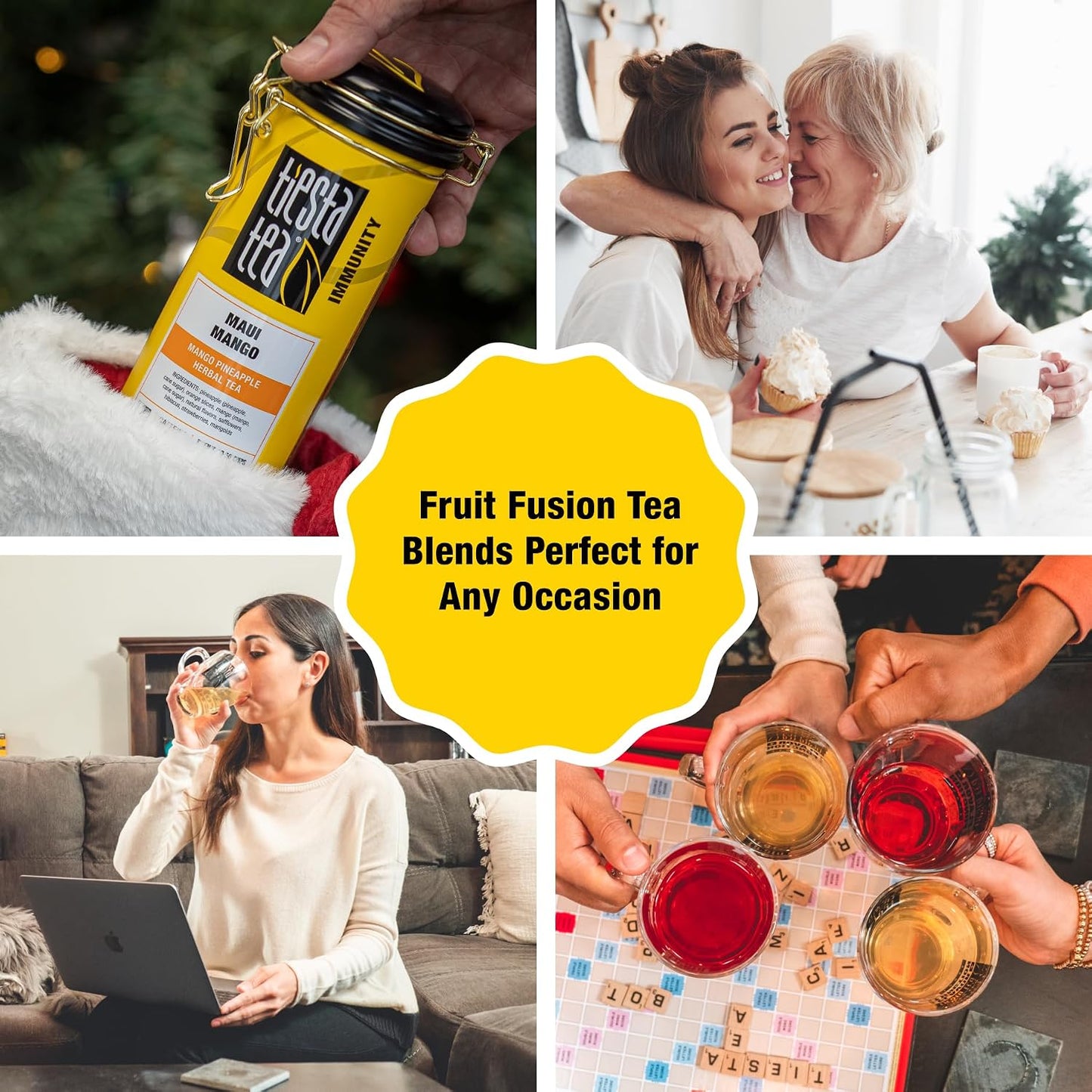 Maui Mango Loose Leaf Herbal Tea Blend for Hot or Iced Brewing