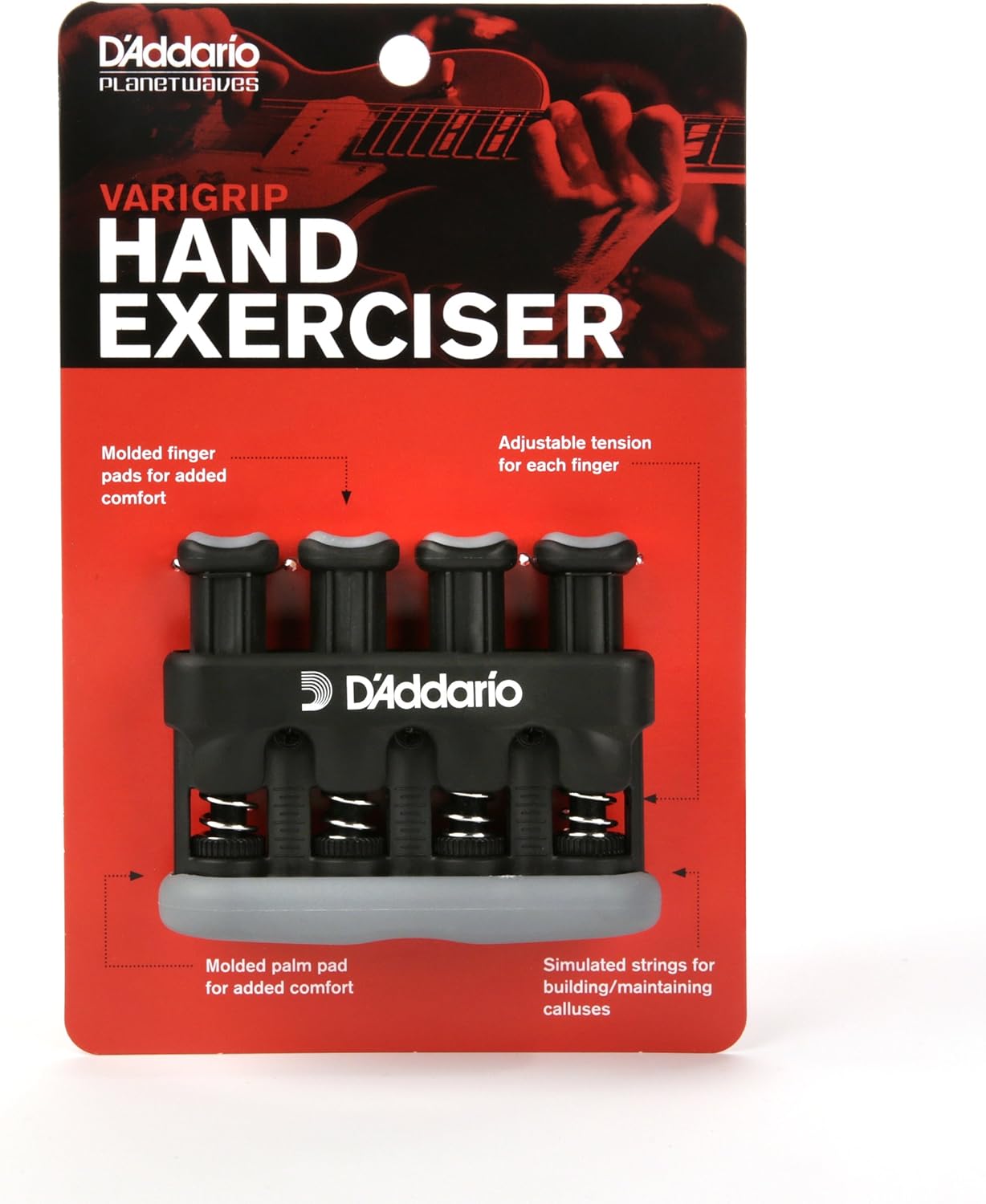 D'Addario Varigrip Hand Exerciser for Finger Strength and Dexterity