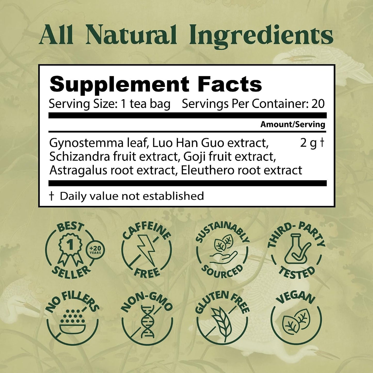 Dragon Herbs Spring Dragon Longevity Tea - Adaptogenic Herbal Tea Blend