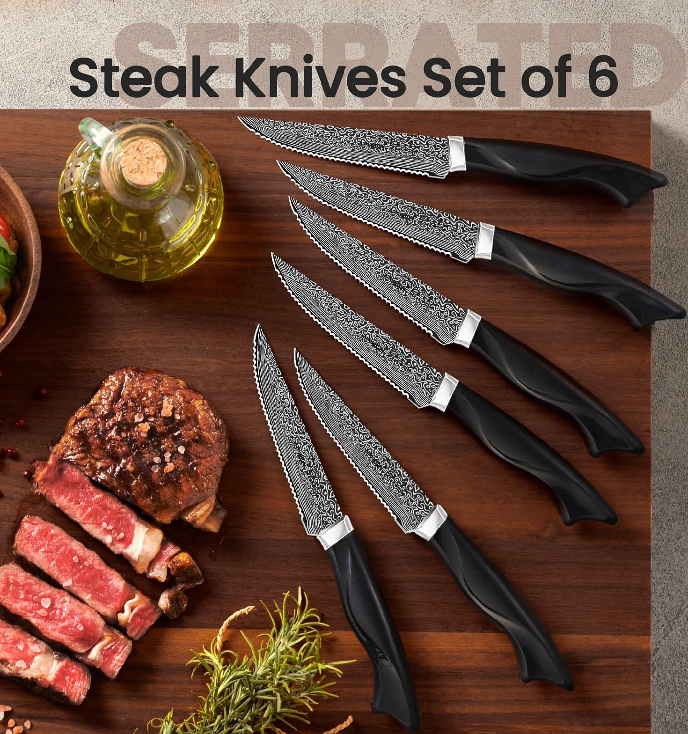 Knife Set, 15 Pieces Kitchen Knife Set with Built in Sharpener, High Carbon German Stainless Steel Knife Block Set, Dishwasher Safe, Fathers Day Gift for Men