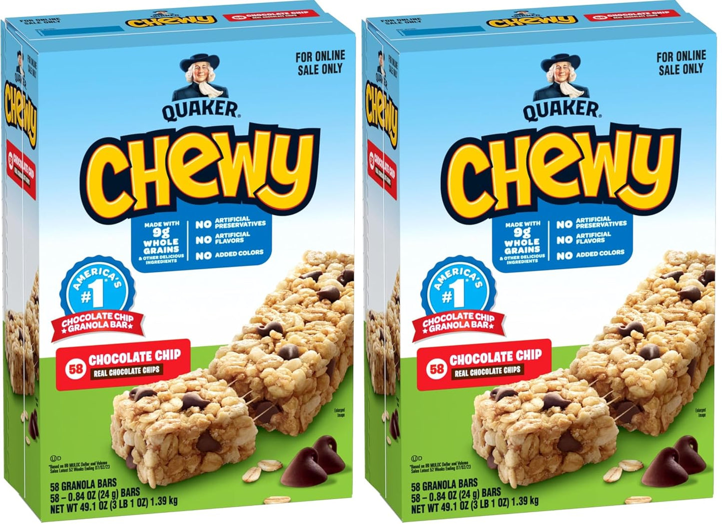 Quaker Chewy Granola Bars, 3 Flavor Variety Pack, 58 Count