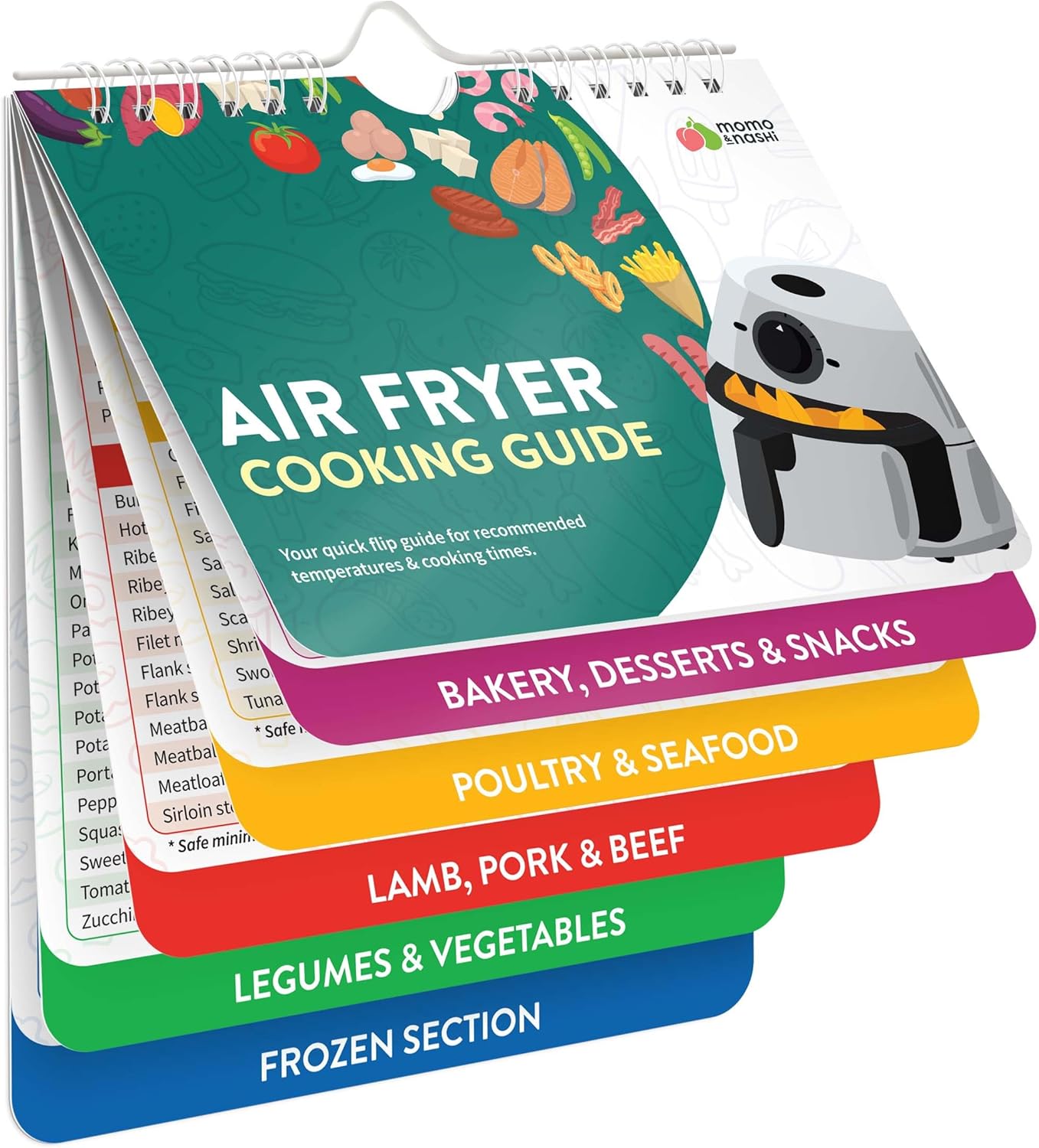 Air Fryer Cheat Sheet Magnets Booklet - Air Fryer Cookbook for Beginners - Air Fryer Liners - Air Fryers Kitchen Gifts Gadgets 2026 - Air Fryer Accessories Cook Books Kitchen+Gadgets Cooking Guide