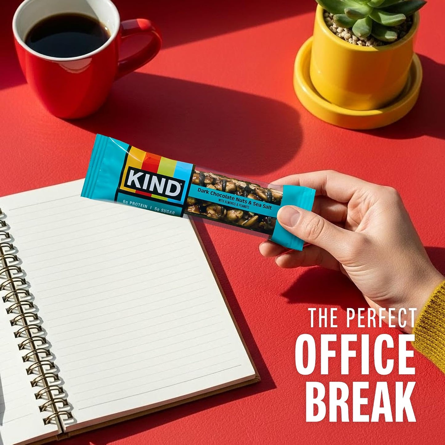 KIND Dark Chocolate Nuts & Sea Salt Snack Bars, 24 Count, Gluten Free, Low Sugar, High Fiber