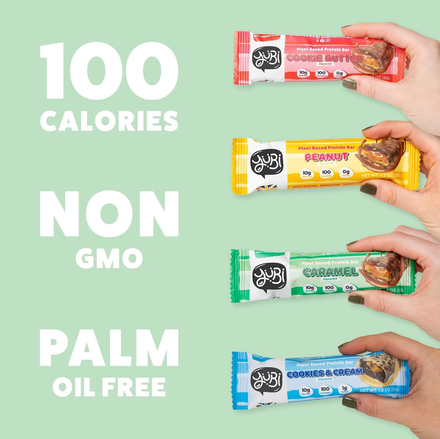 YuBi Bars Variety Pack, 12 Pack, 14.8oz, Gluten Free, Dairy Free, Non-GMO, Low Sugar, Low Carb