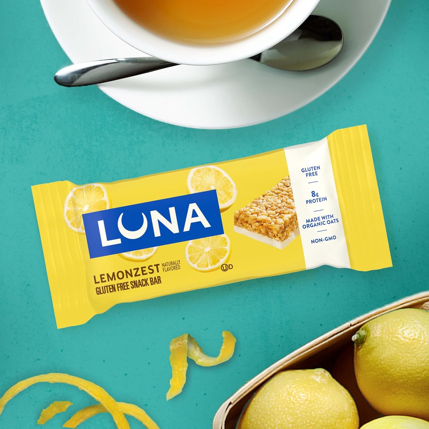 LUNA Bar LemonZest Flavor Gluten Free Snack Bars Value Pack 12 Pack