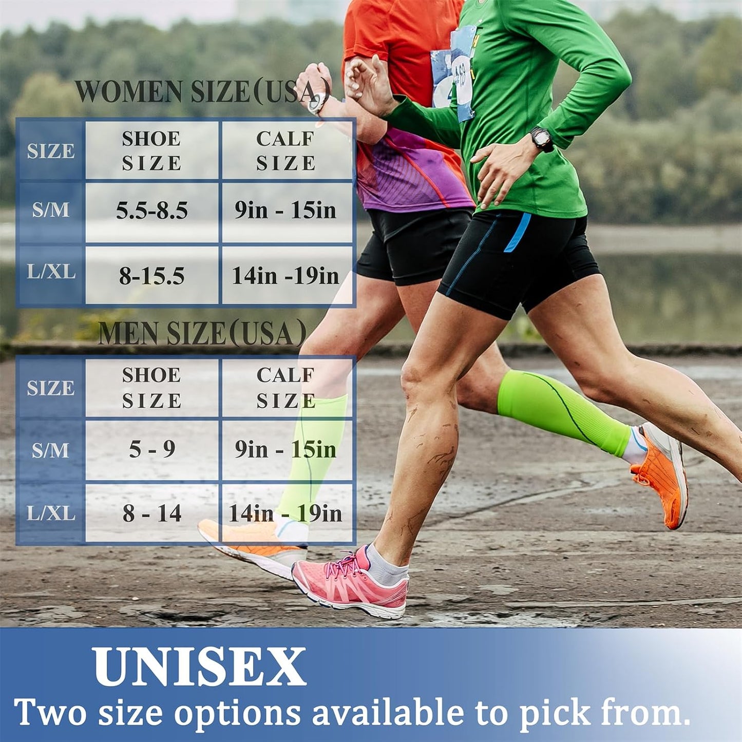 CHARMKING Compression Socks for Women and Men 15-20 mmHg