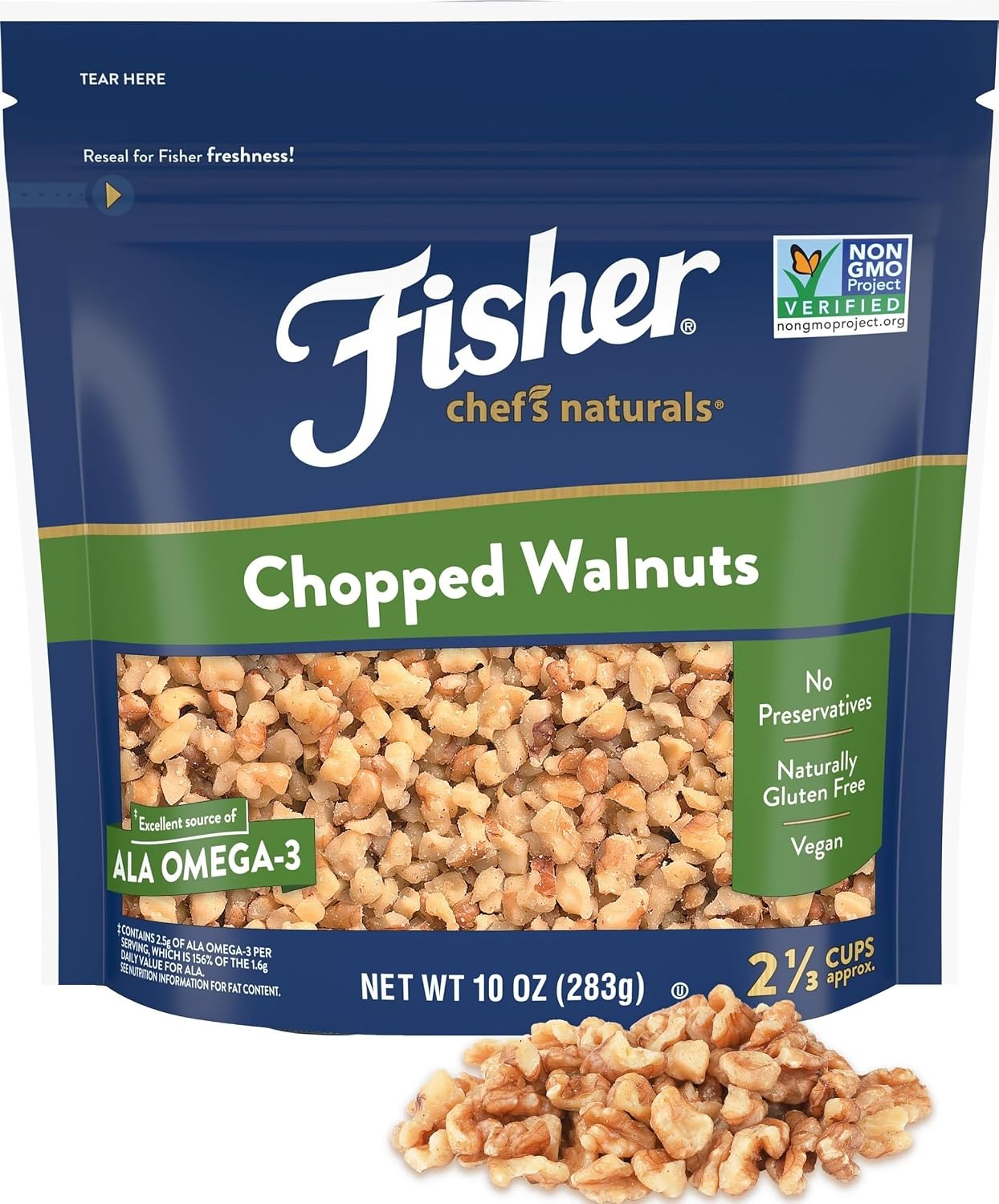Fisher Chef's Naturals Walnut Halves & Pieces 16 oz for Baking and Cooking
