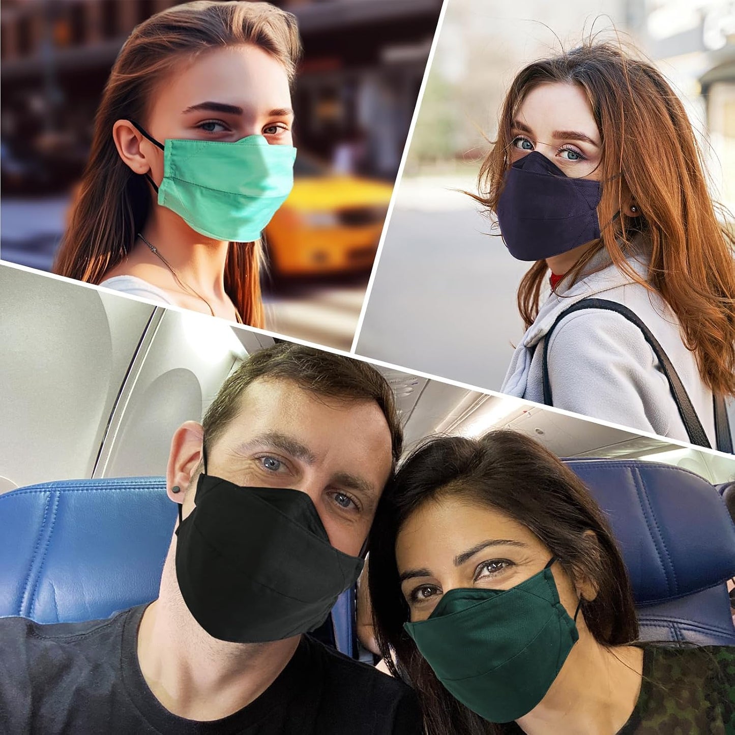 BASE CAMP 100% Cotton Reusable Cloth Face Masks with Filter Pocket
