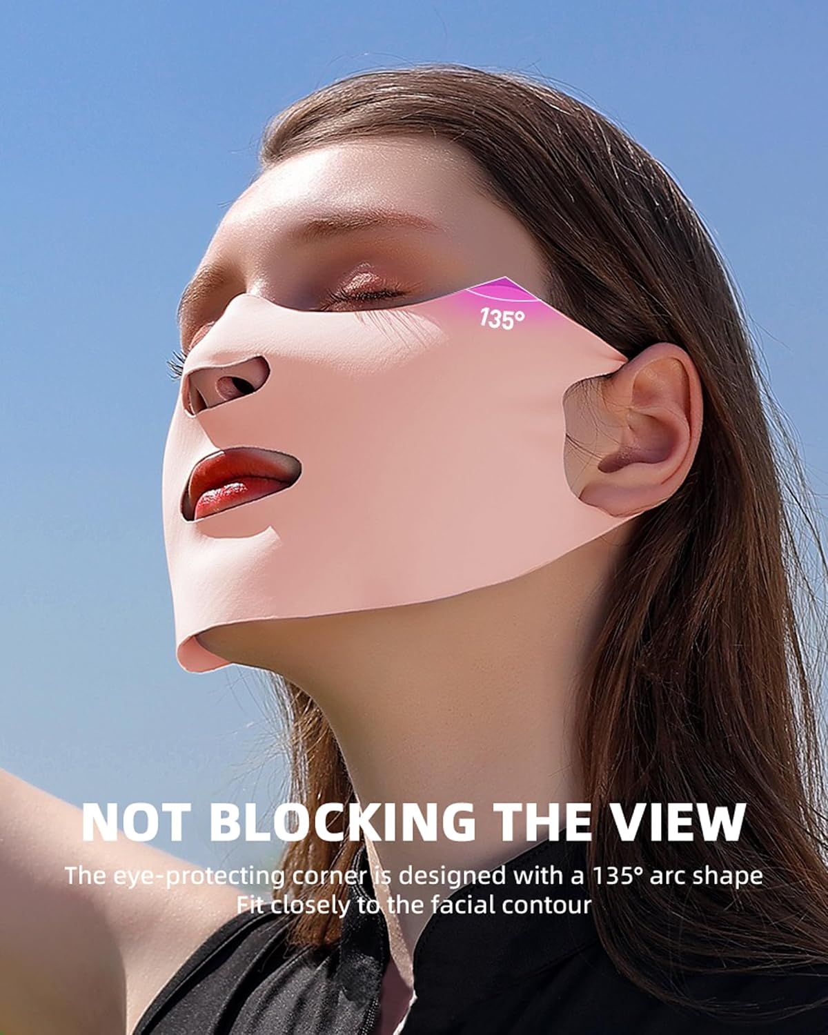 UPF50+ UV Face Mask for Women - Breathable and Washable Sun Protection