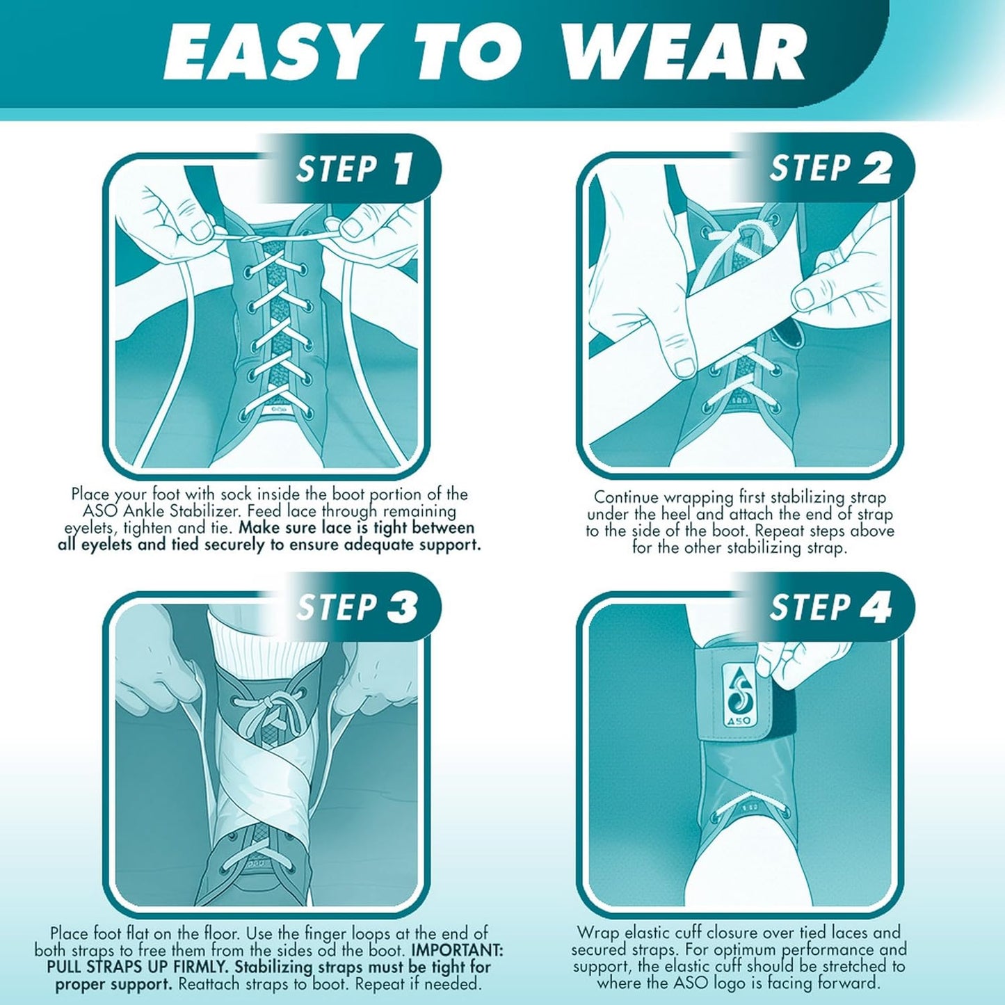 Med Spec ASO Ankle Stabilizer for Sprained Ankle and Peroneal Tendonitis