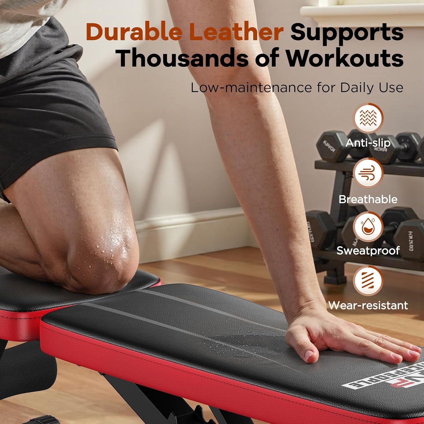 NICEPEOPLE Adjustable Weight Bench for Home Gym, 660LBS Capacity