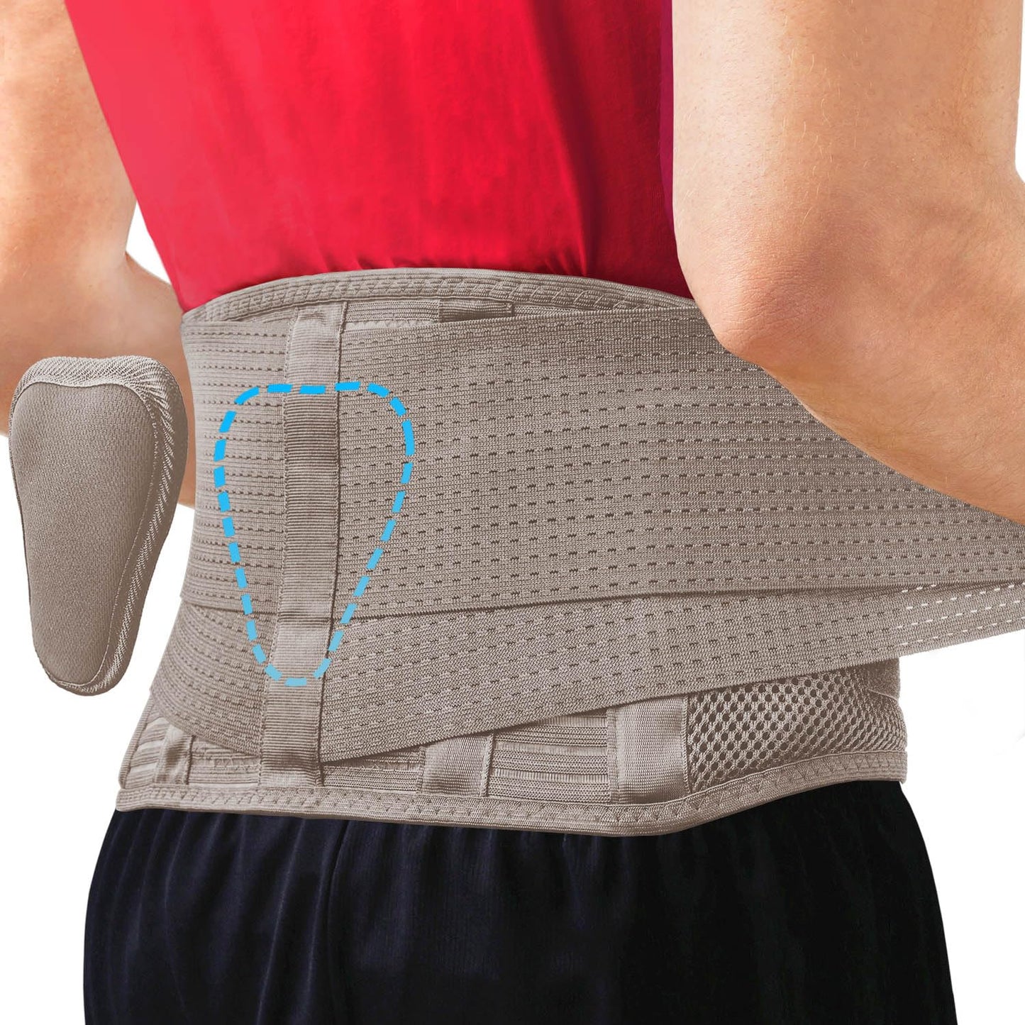 Sparthos Back Brace for Lower Back Pain Relief - Breathable Lumbar Support