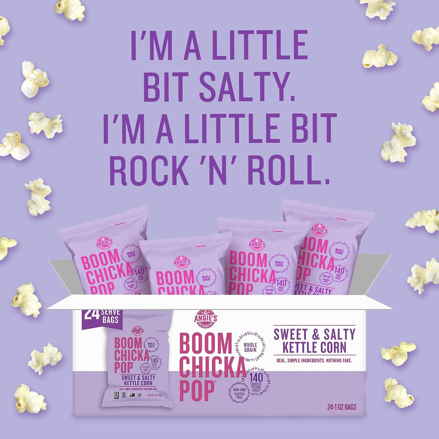 Bulk supply of Angie's BOOMCHICKAPOP Sweet & Salty Kettle Corn Popcorn